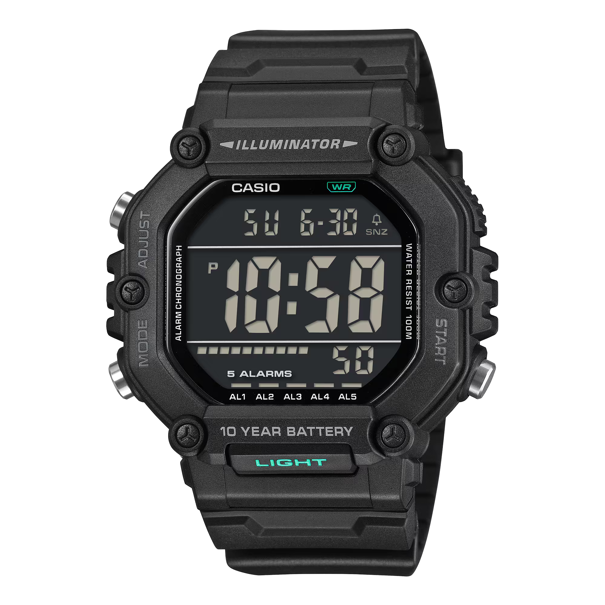 【CASIO 卡西歐】AE-1600 復古經典 微方形金屬  金色 電子 手錶