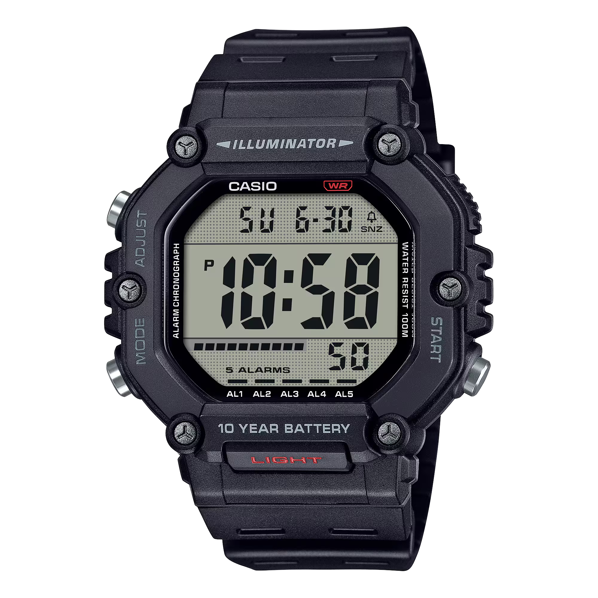 【CASIO 卡西歐】AE-1600 復古經典 微方形金屬  金色 電子 手錶
