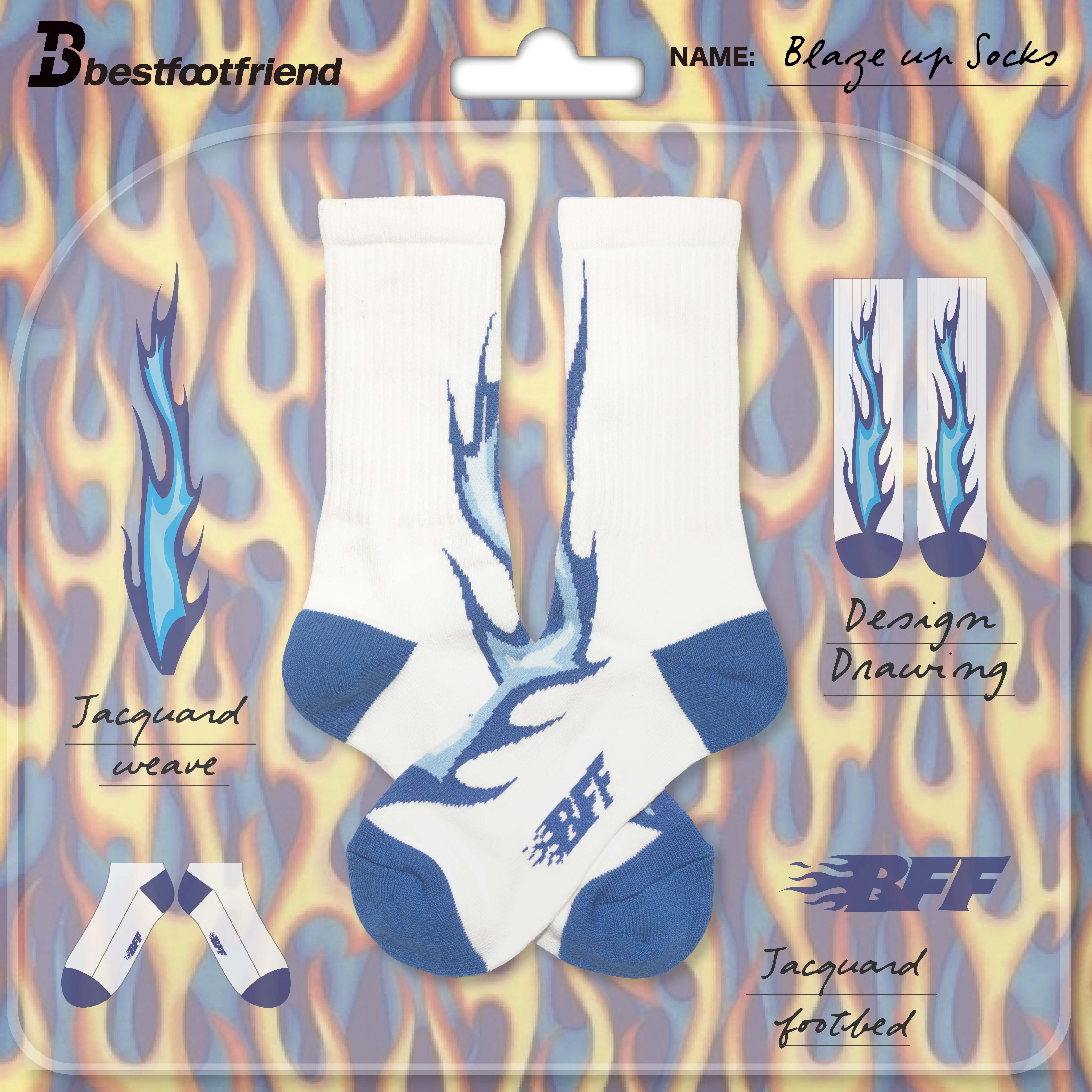 Blaze up Socks_烈焰長襪_WH_BF26007