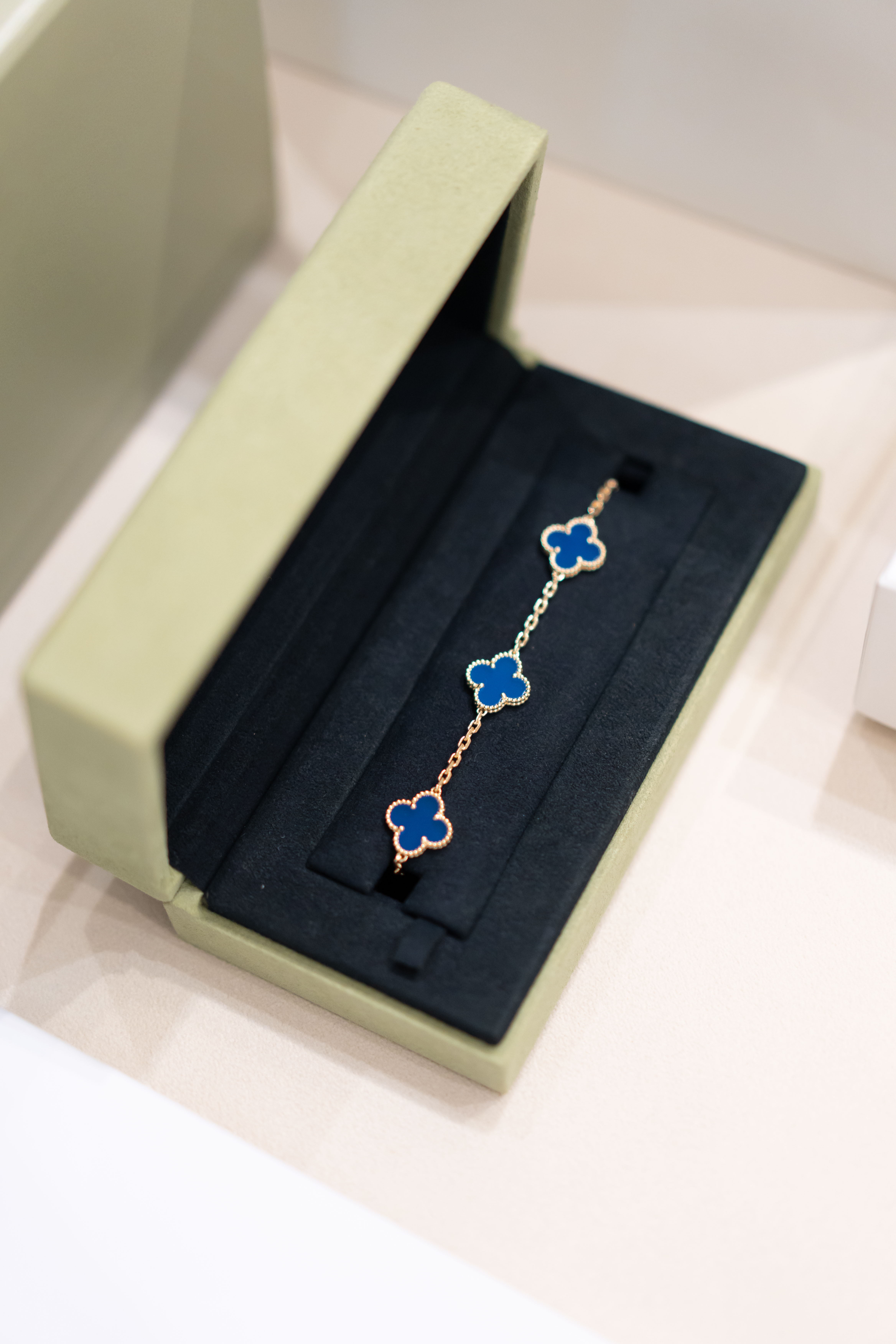 Van Cleef & Arpels vca Vintage Alhambra bracelet 藍瑪瑙五花四葉草手鏈