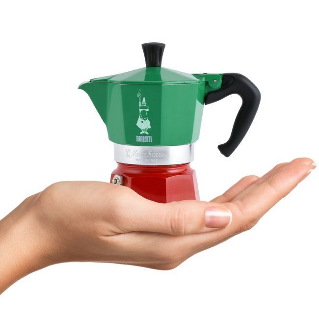 意大利 BIALETTI TRICOLOR三色旗系列 40ml 鋁質摩卡咖啡壺 -0005650