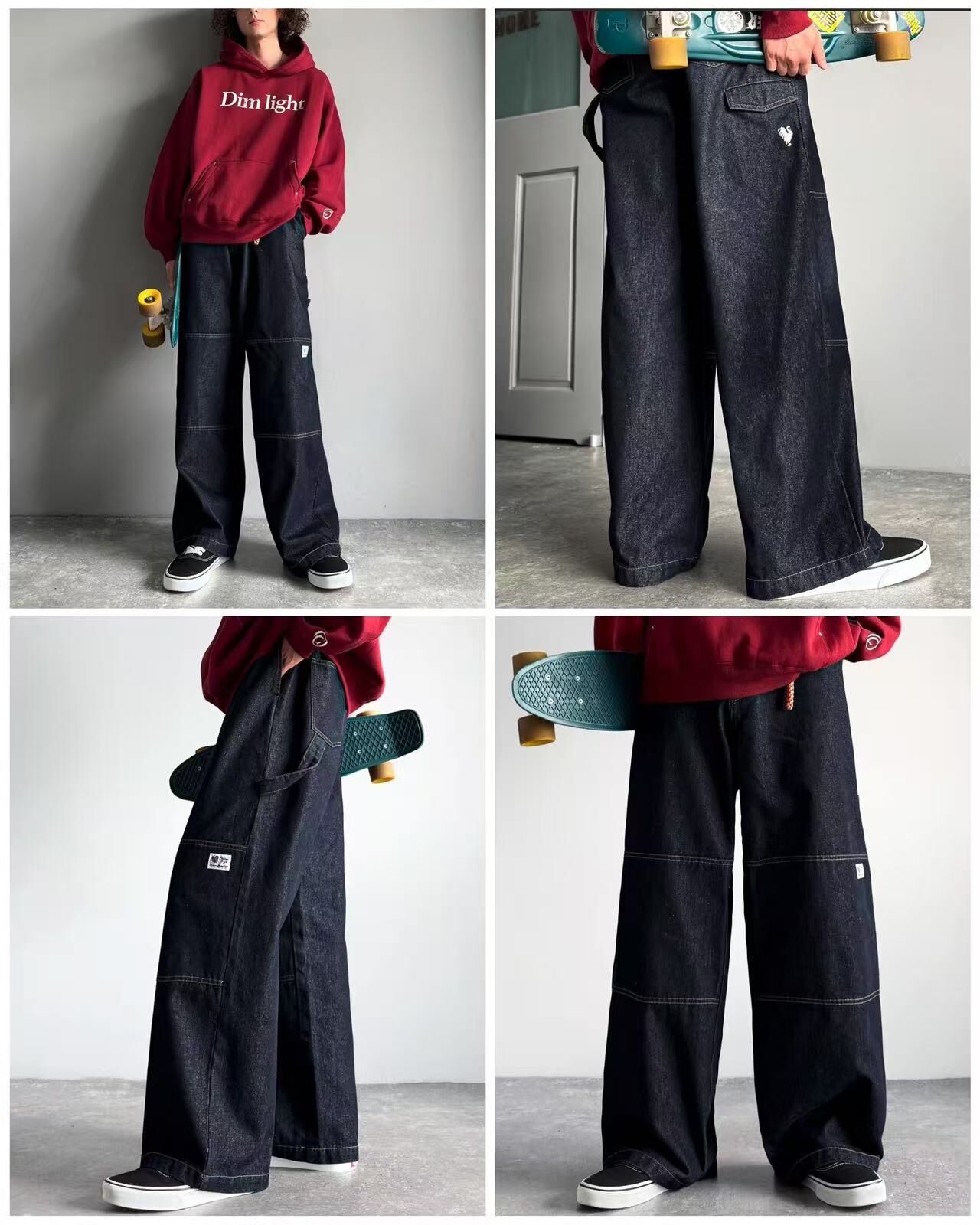 【預購】JM082109 Classical Origin 雙層膝蓋工裝牛仔褲