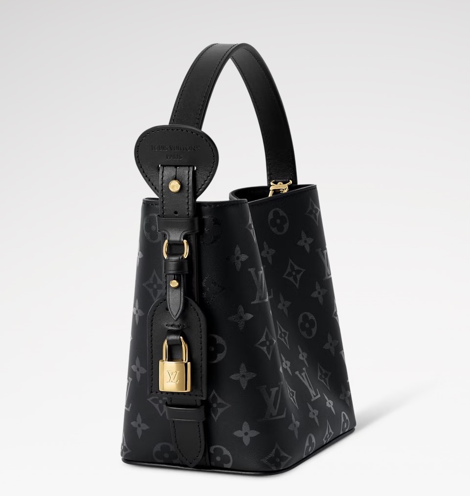 Louis Vuitton All In BB B黑色 金扣 皮革 水桶袋 手袋