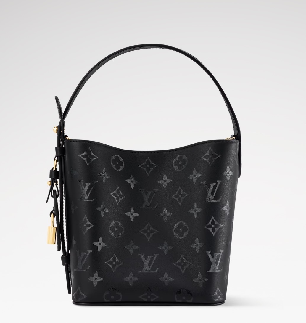Louis Vuitton All In BB B黑色 金扣 皮革 水桶袋 手袋