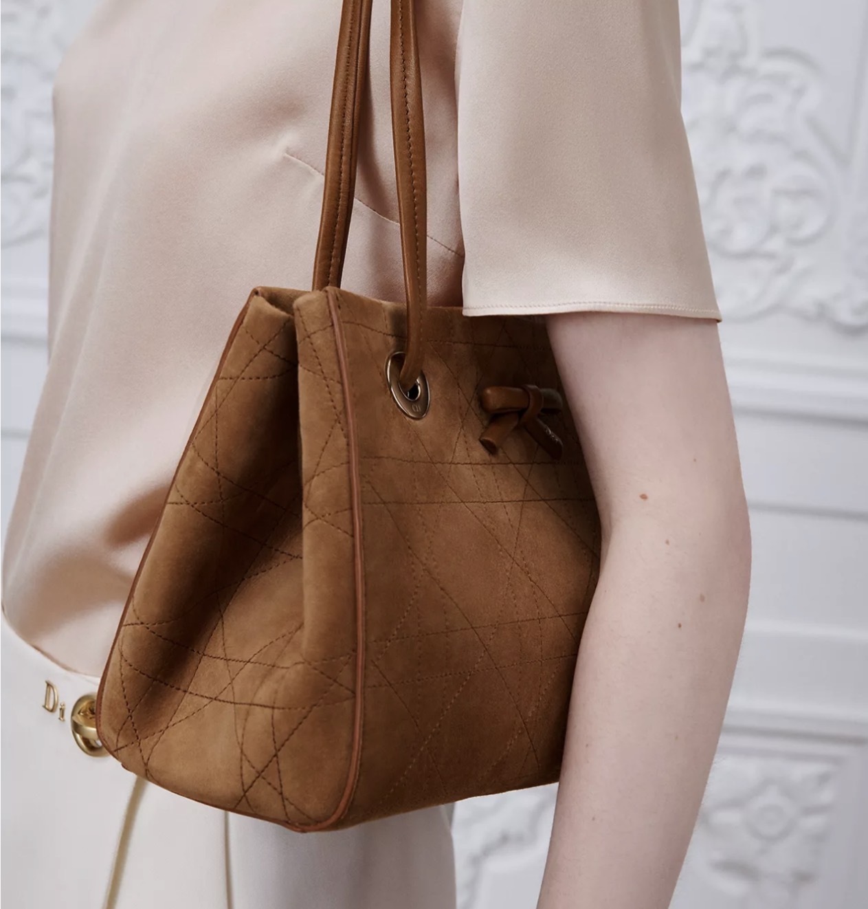 Dior Small Promenade Shopping Bag Bobby 小號 棕色 絨面 手袋 單肩袋