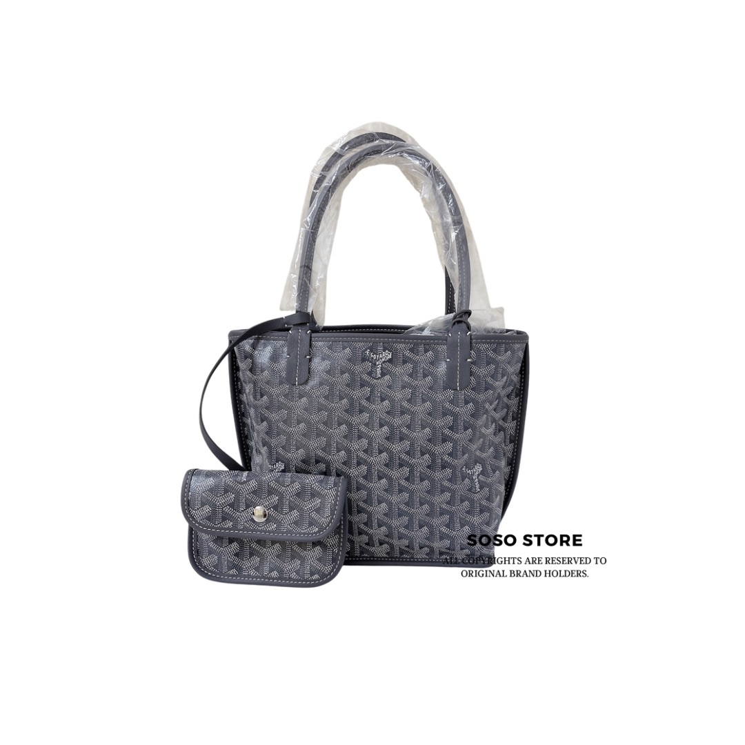 Goyard Anjou Mini Tote Bag - Grey / SHW