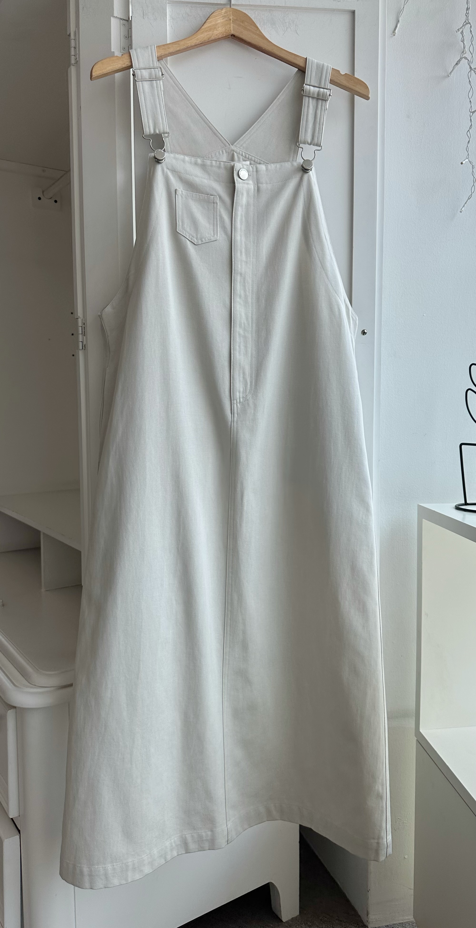 DENIM SUSPENDER PINNAFORE DRESS