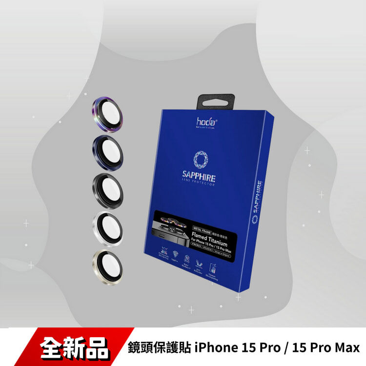 藍寶石鏡頭保護貼 iPhone 15 Pro / 15 Pro Max (3顆/組) | HODA®