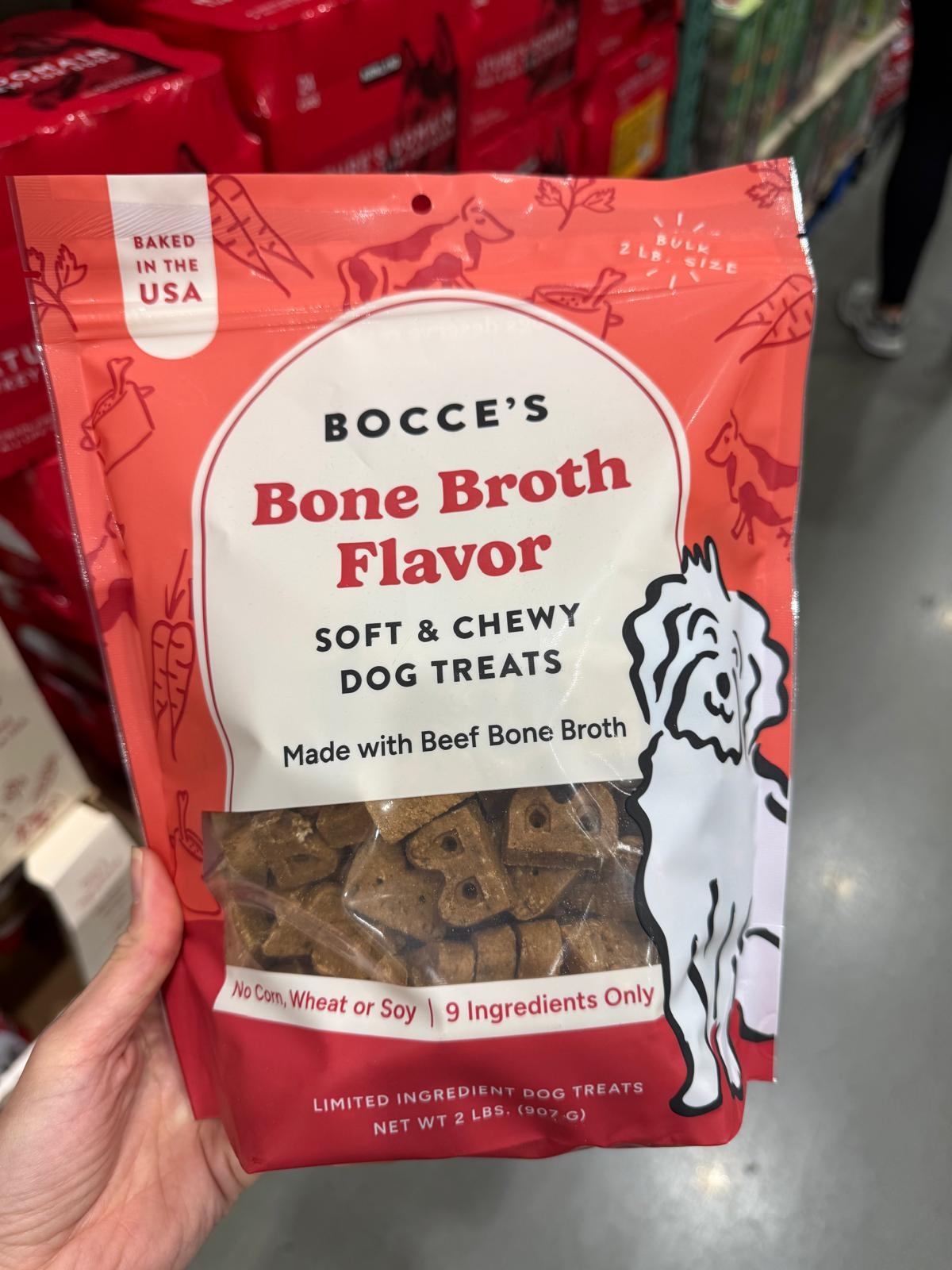 DS094 Bocce's Bakery 骨頭高湯風味 柔軟耐嚼犬用零食 907g exp: 2027.11