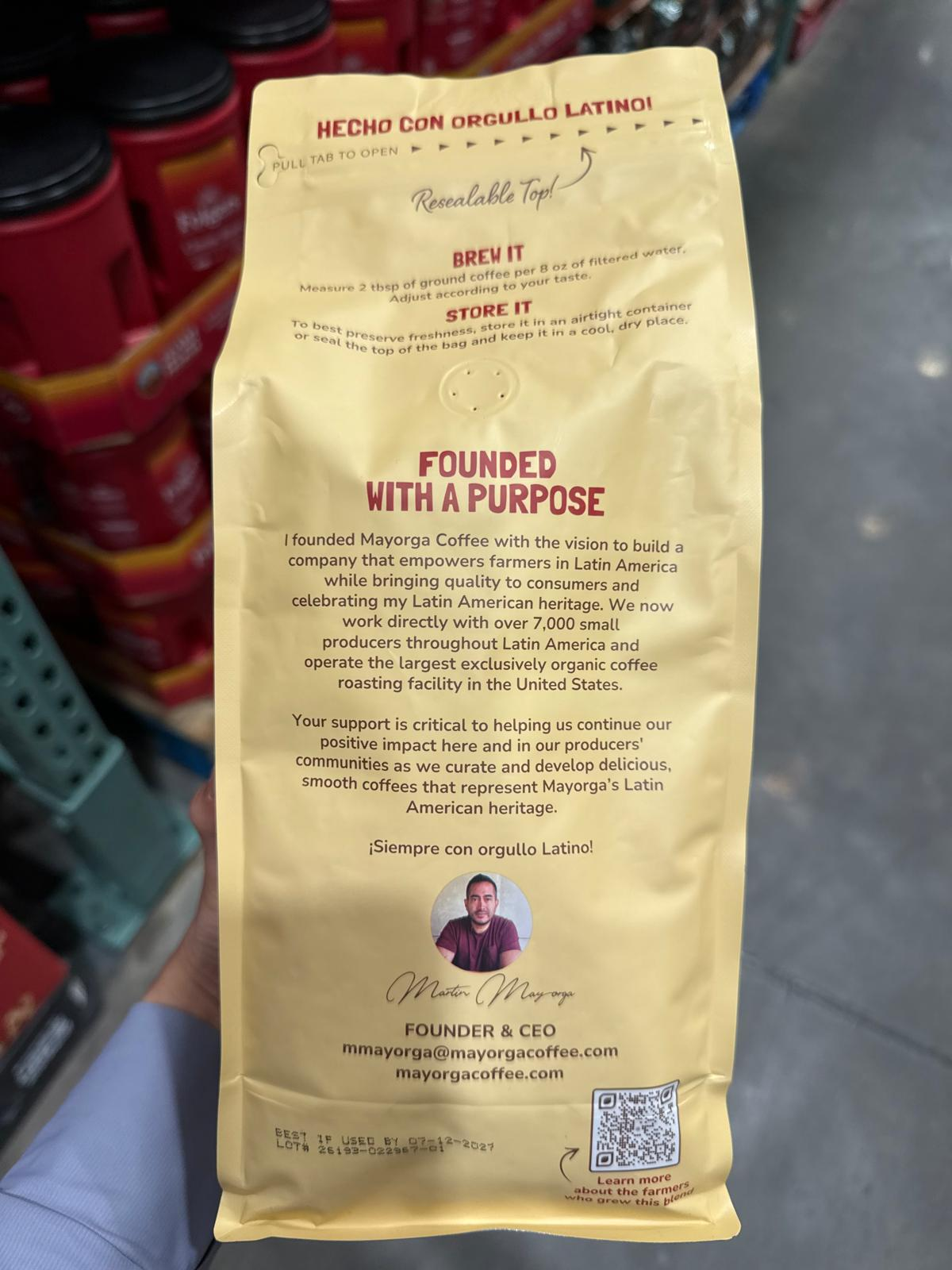 DS090 Mayorga Organic Artesano Blend 中烘焙精選咖啡豆 907g exp: 2027.07