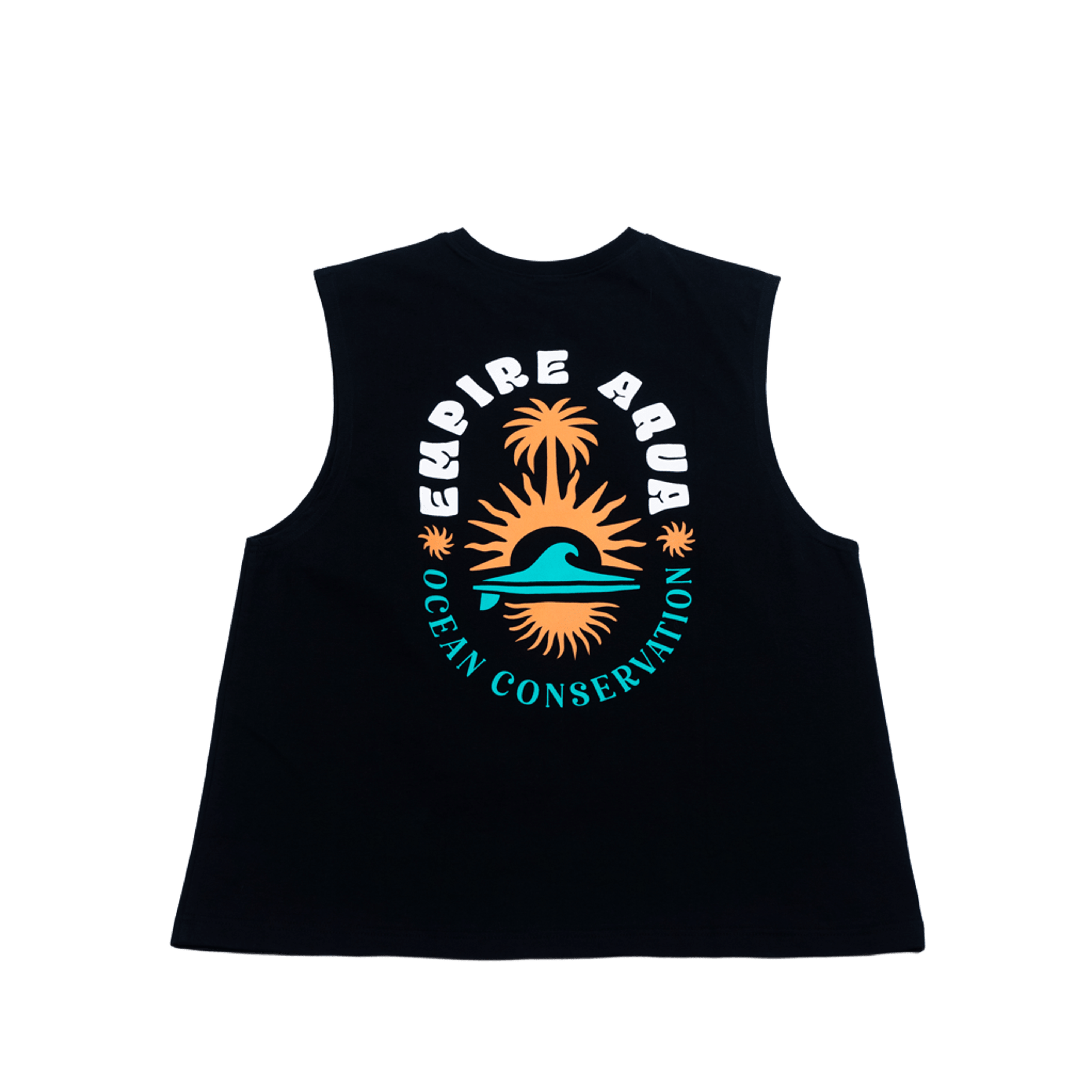 Empire Aqua Sleeveless Tee- 黑