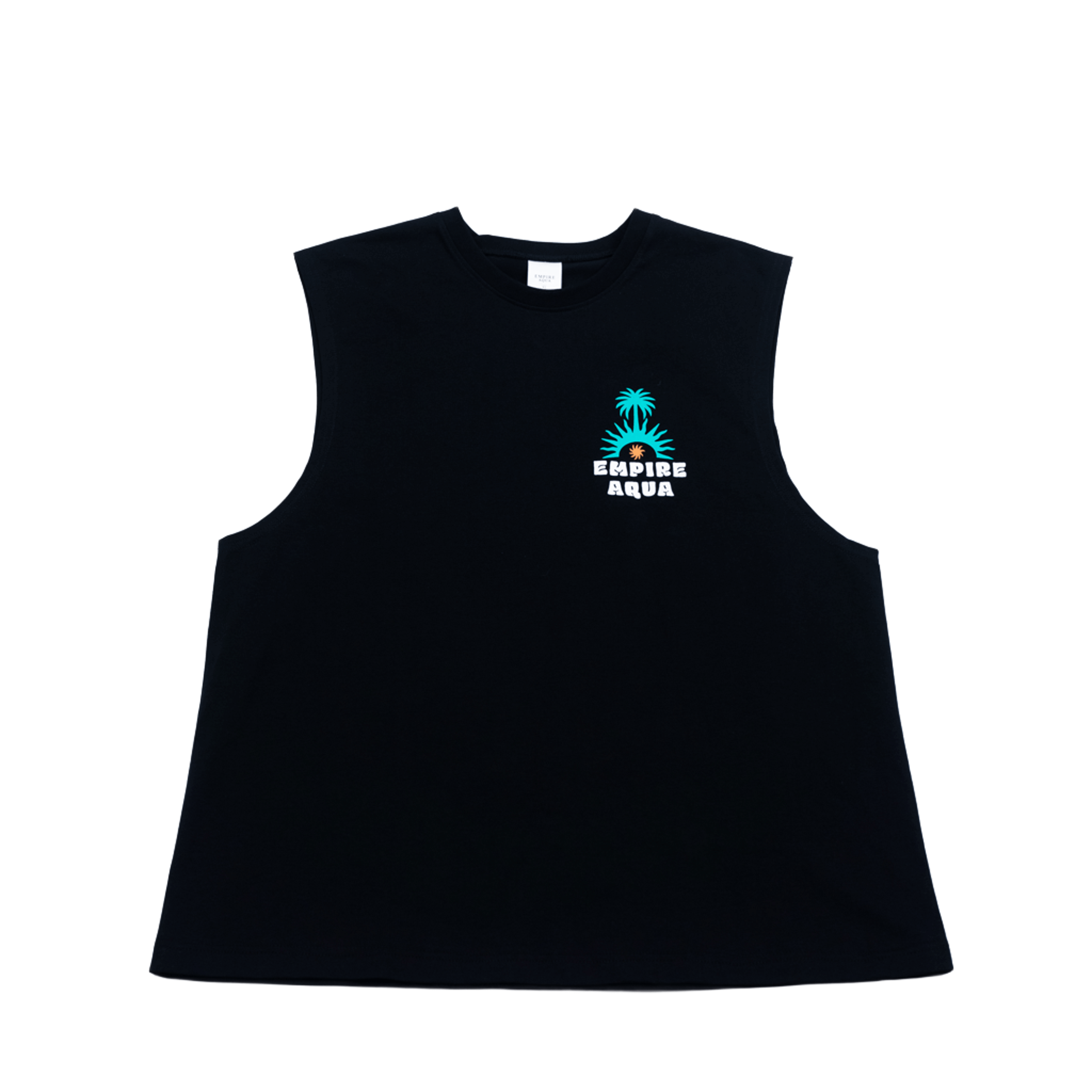 Empire Aqua Sleeveless Tee- 黑