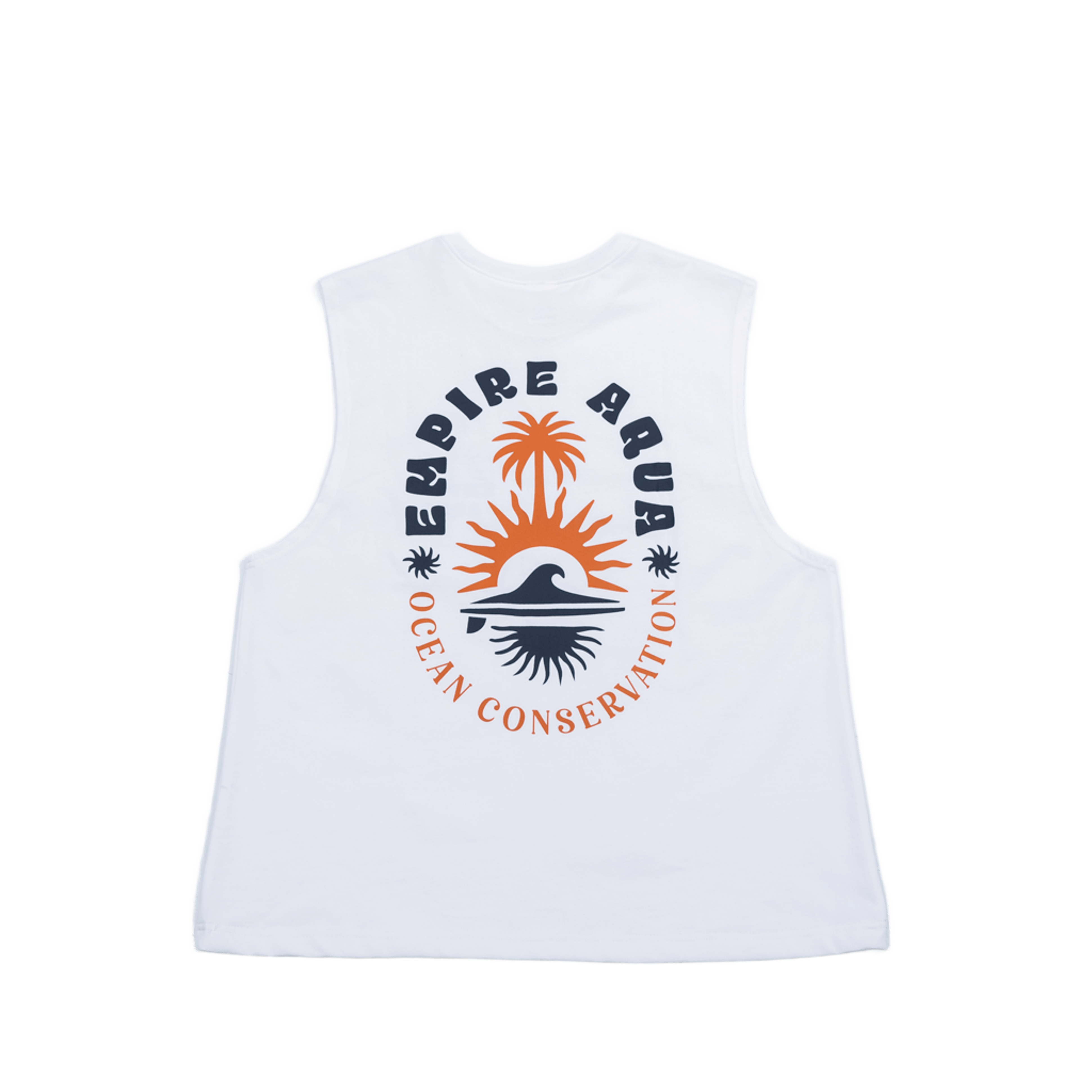 Empire Aqua Sleeveless Tee-白