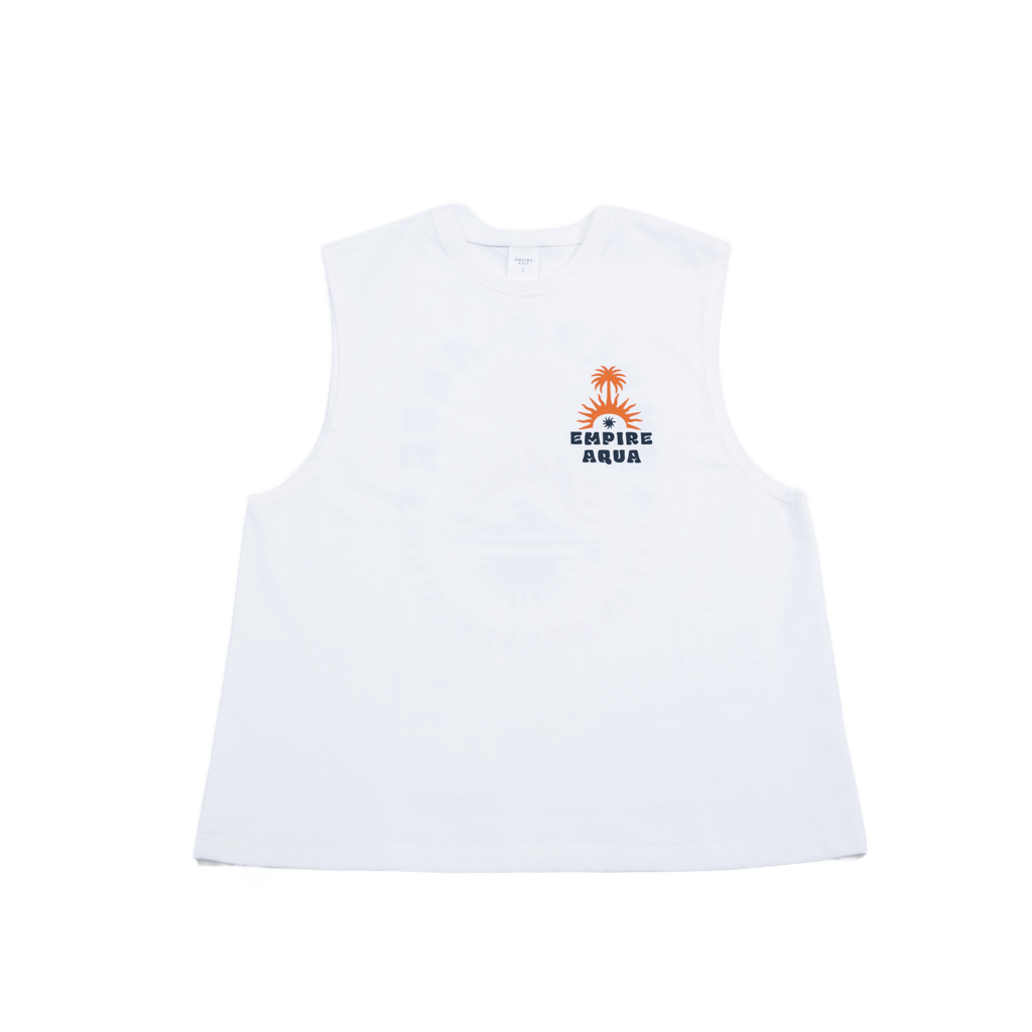Empire Aqua Sleeveless Tee-白
