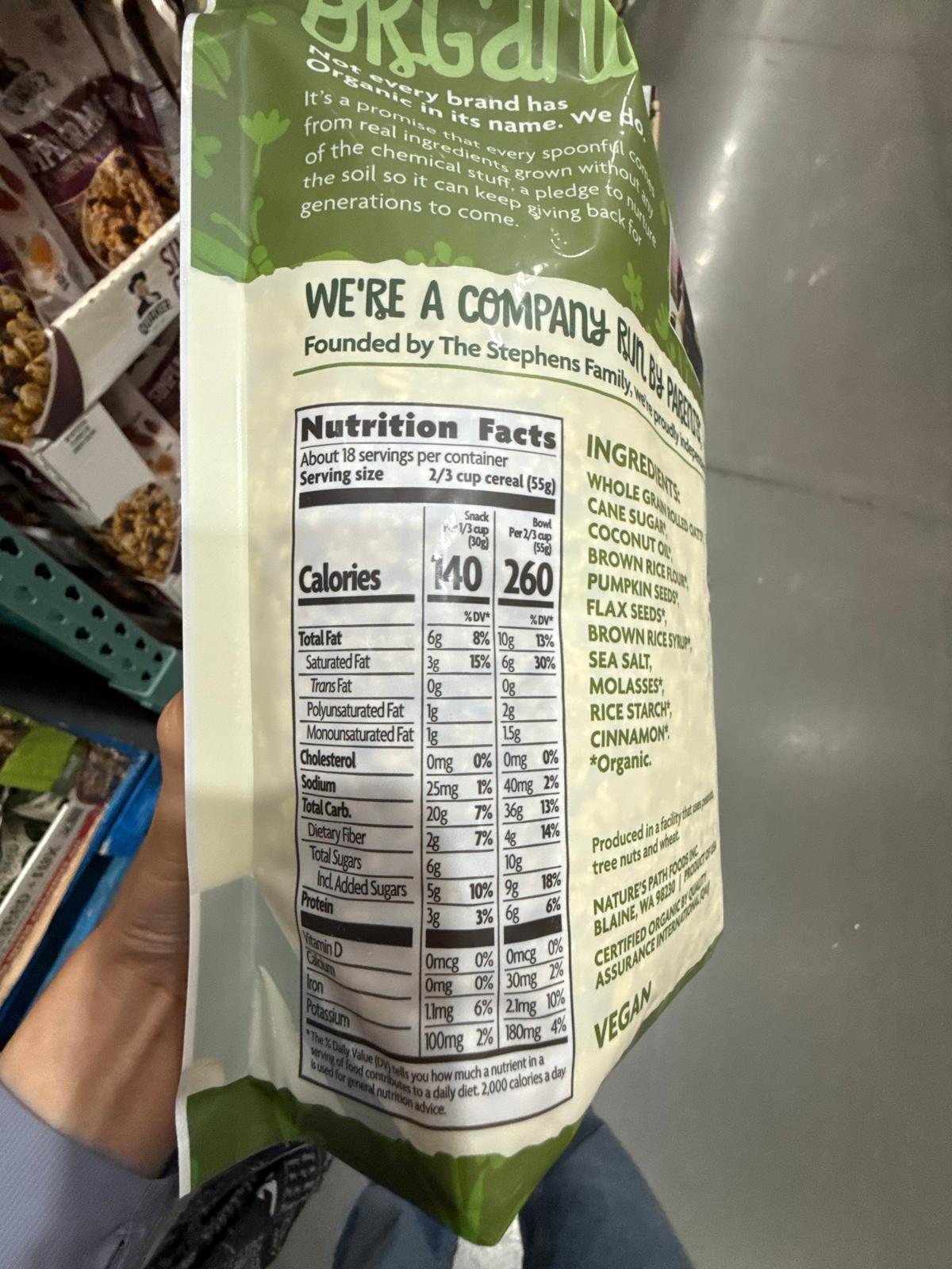 DS088 Nature's Path 有機南瓜籽亞麻仁格蘭諾拉麥片 1kg exp: 2027.03