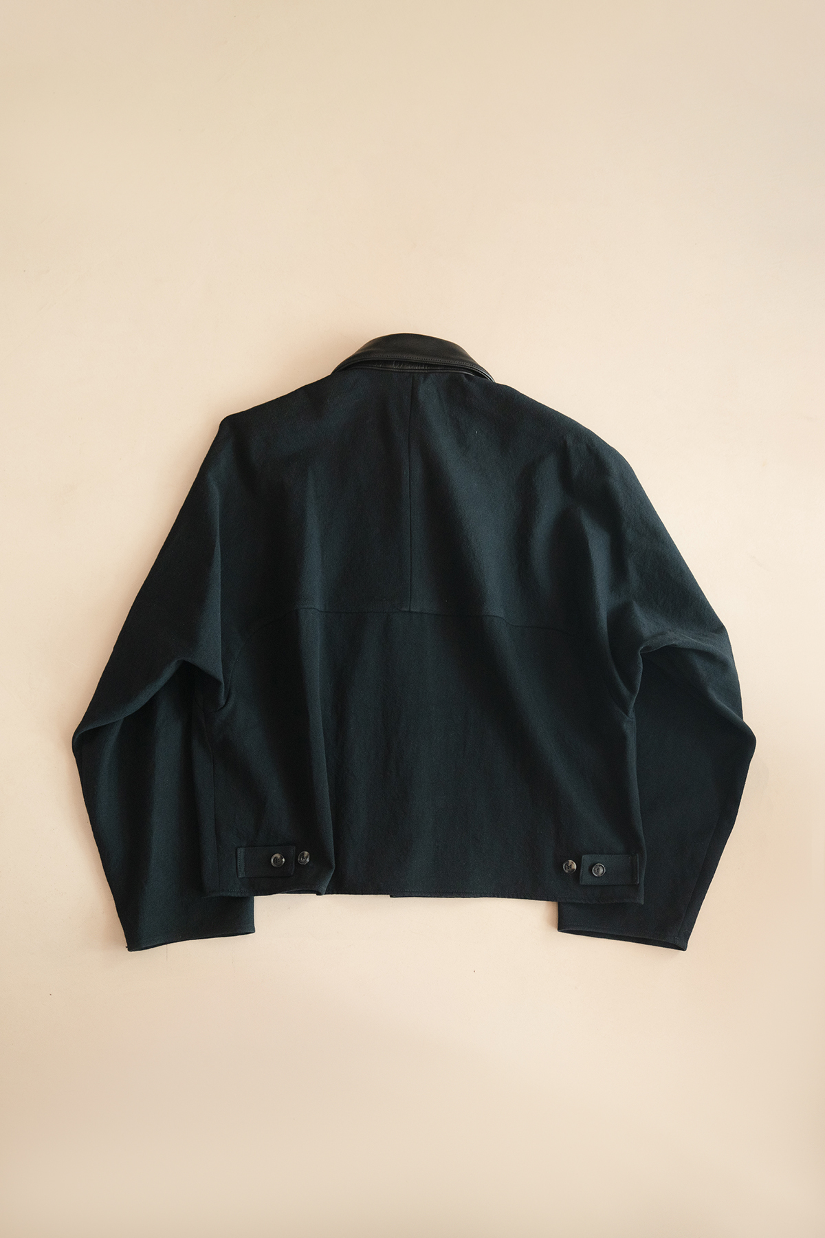 BLURHMS DENIM-LEATHER SHORT JACKET