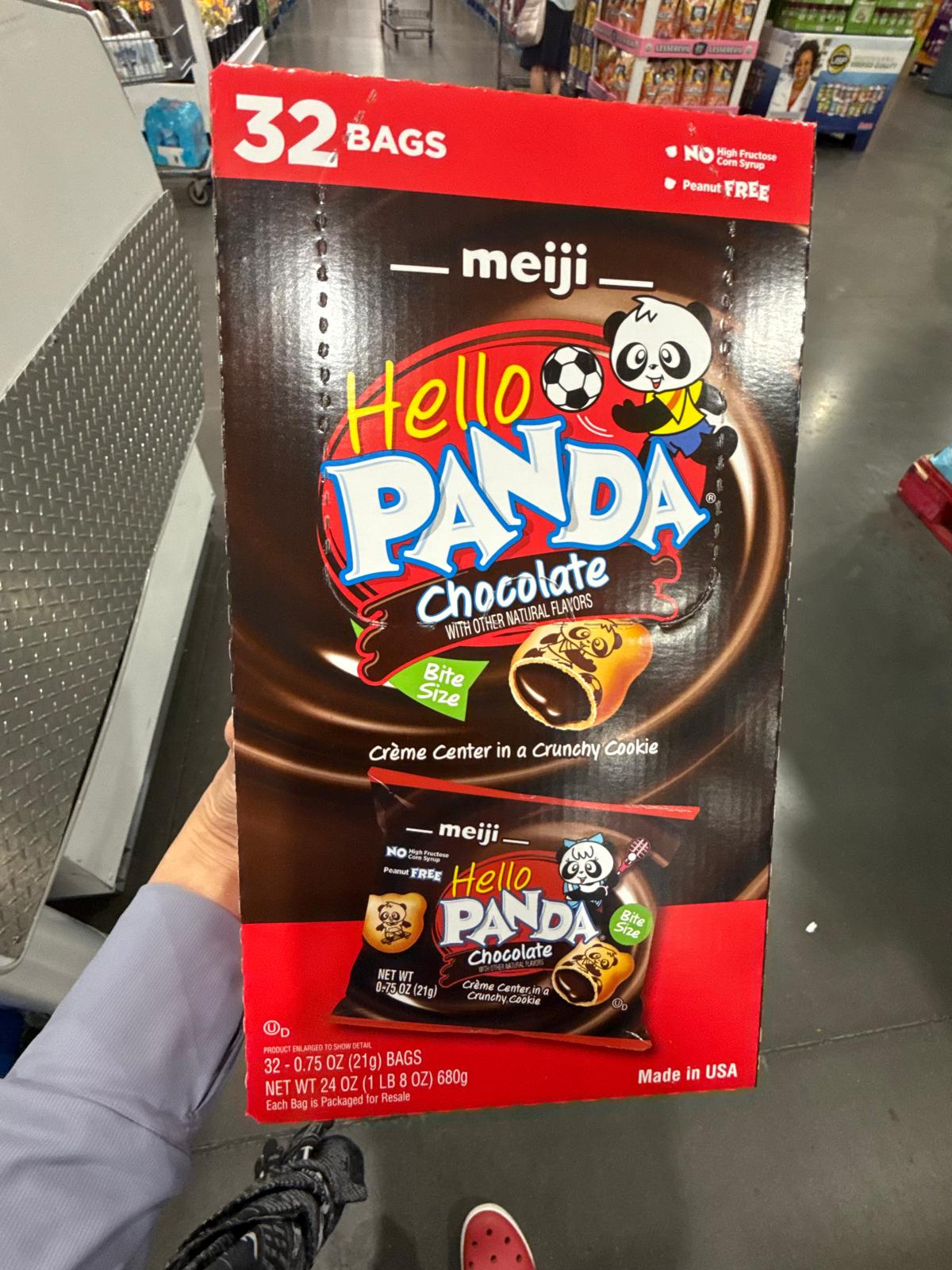 DS085 Meiji Hello Panda 朱古力熊貓夾心餅乾 32 小包獨立包裝 exp: 2027.06