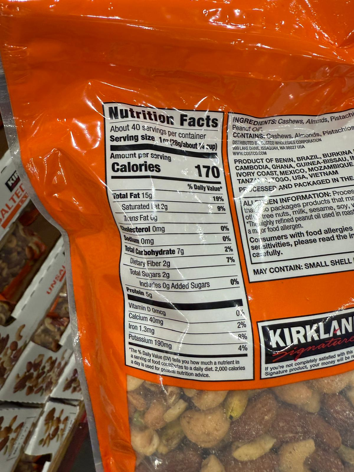 DS075 Kirkland Signature 無鹽特級混合堅果 1.13kg exp: 2027.05