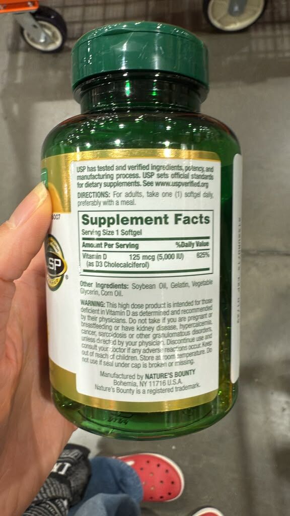 DS052 Nature's Bounty 高效能維他命D3 125MCG速釋軟膠囊400粒 EXP:2029.01