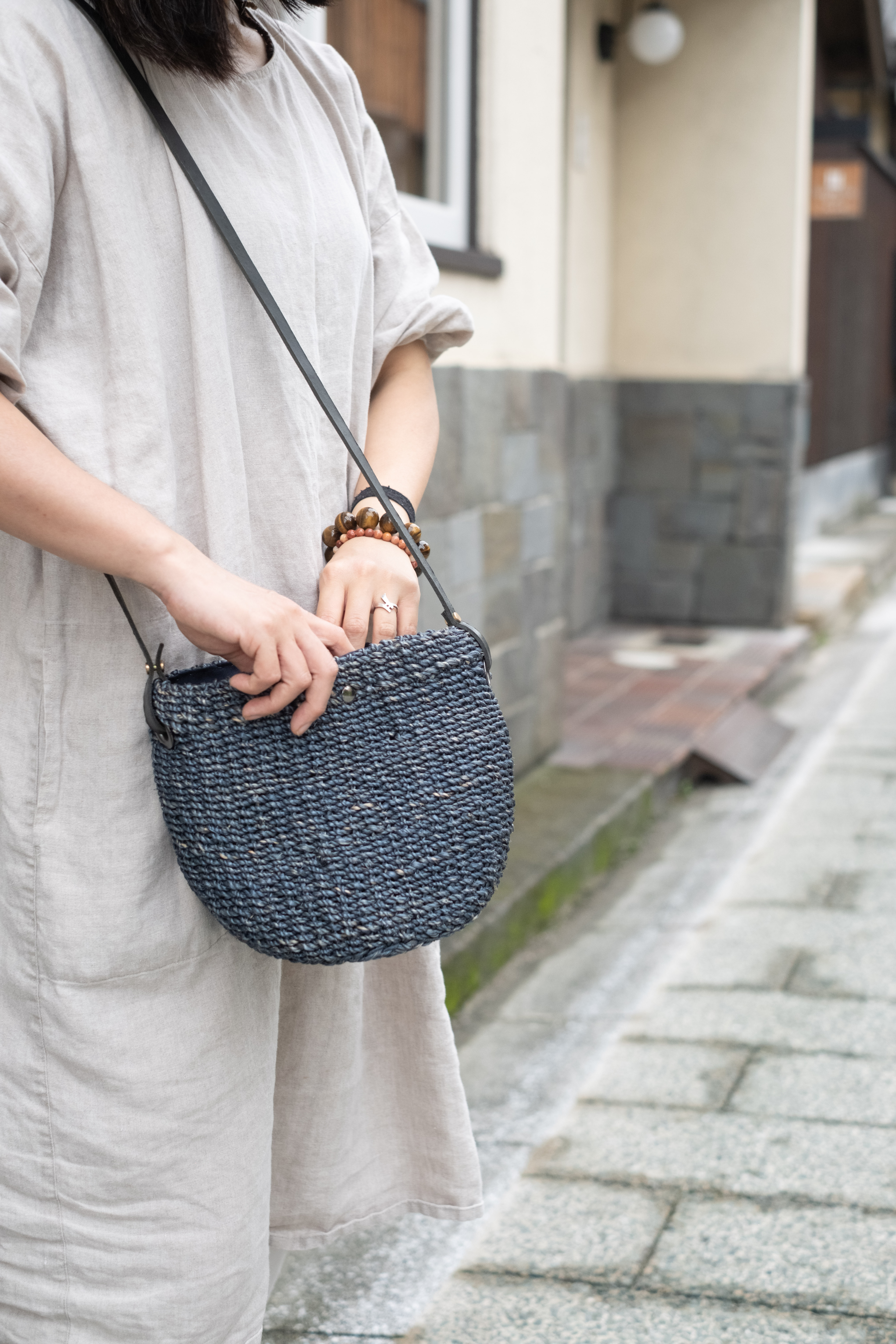 本質創作室 Essence Design&Craft｜蕉麻提包 Abaca Handbag｜丹寧藍