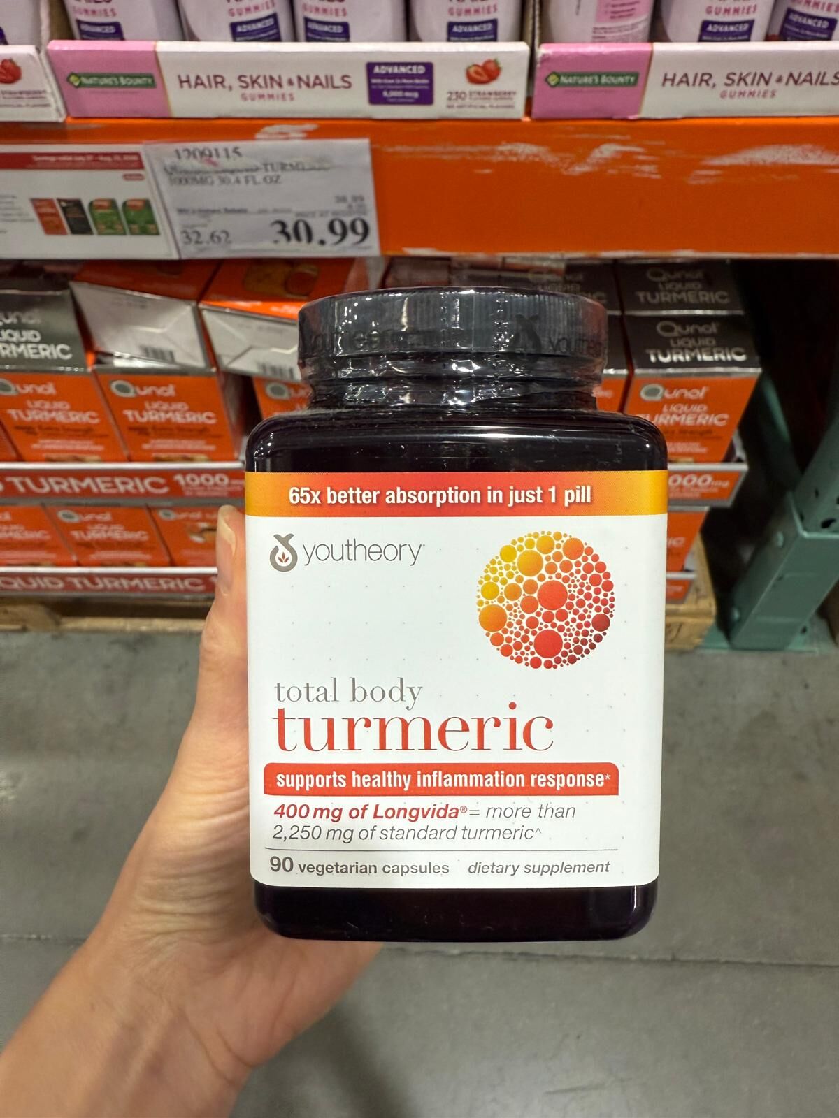 DS062 Youtheory 專利高吸收全身型強效薑黃素90粒素食膠囊 exp:2028.05