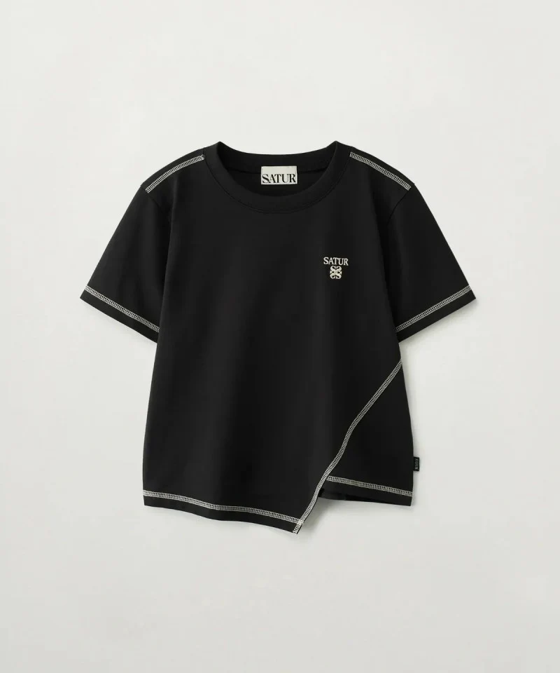 【預購】SATUR ZKR082119 女裝不規則車線上衣