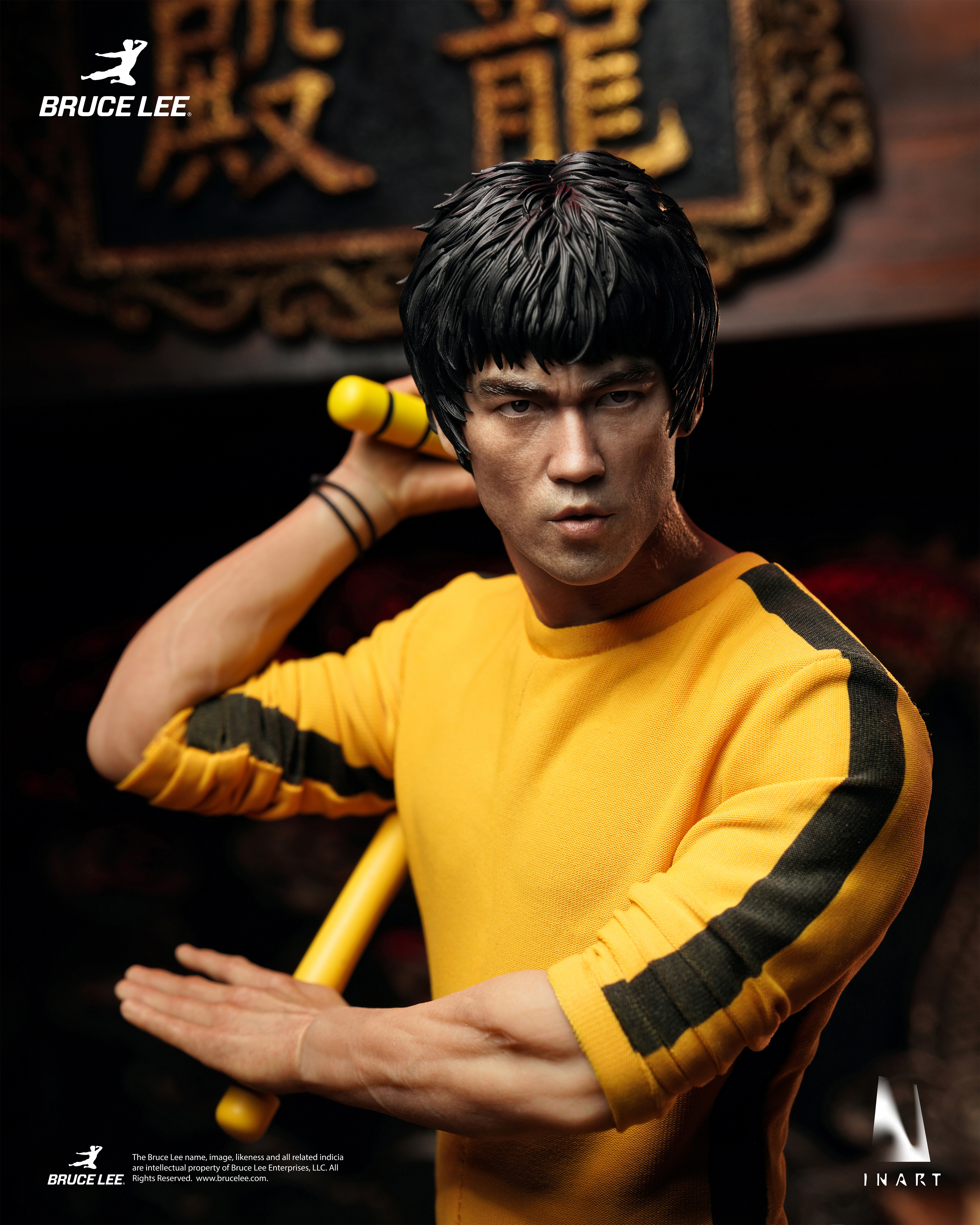 [訂金] INART : 1/6 李小龍（黃色連體服）可動人偶