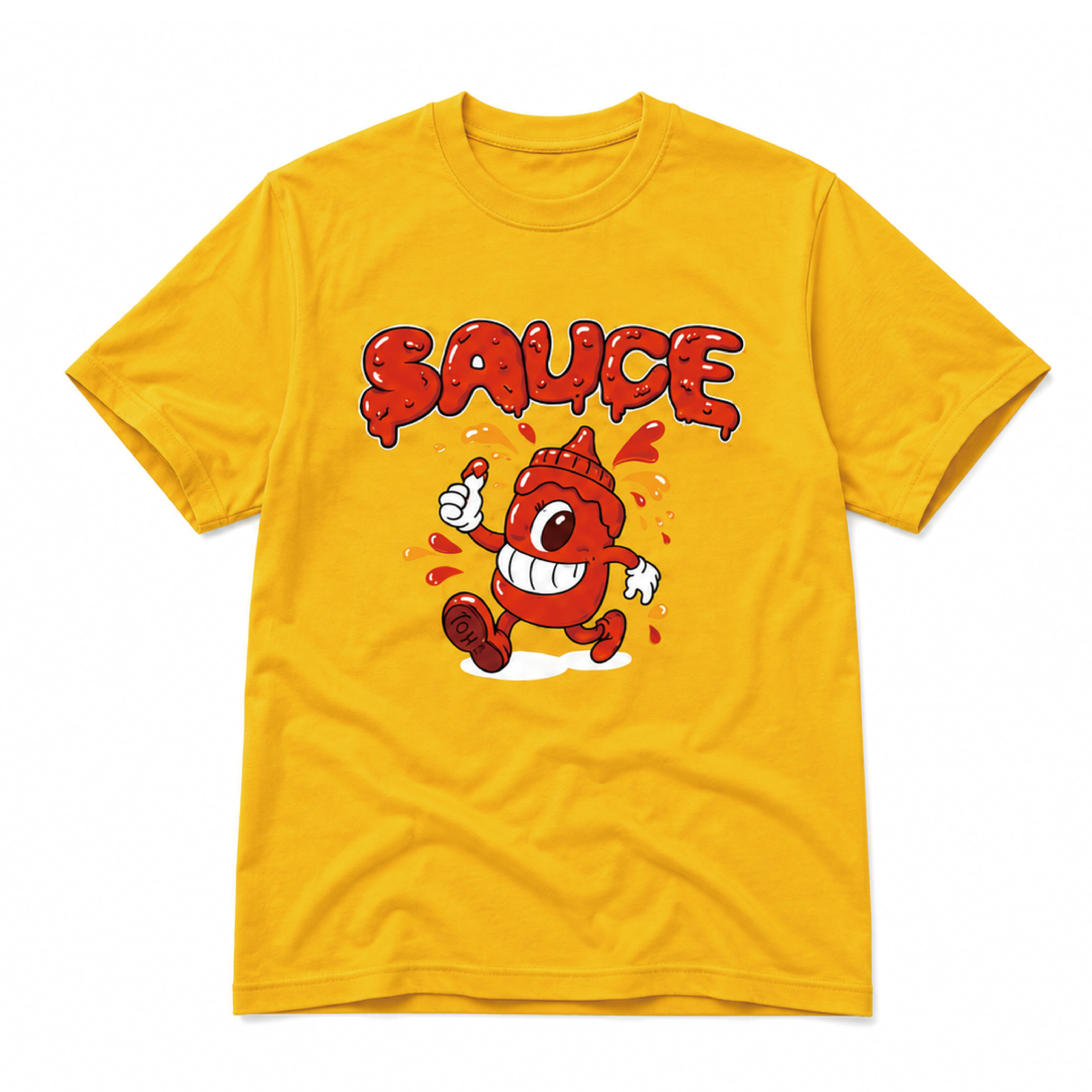 SAUCE 調味醬怪獸短T｜芥末黃 Mustard Yellow