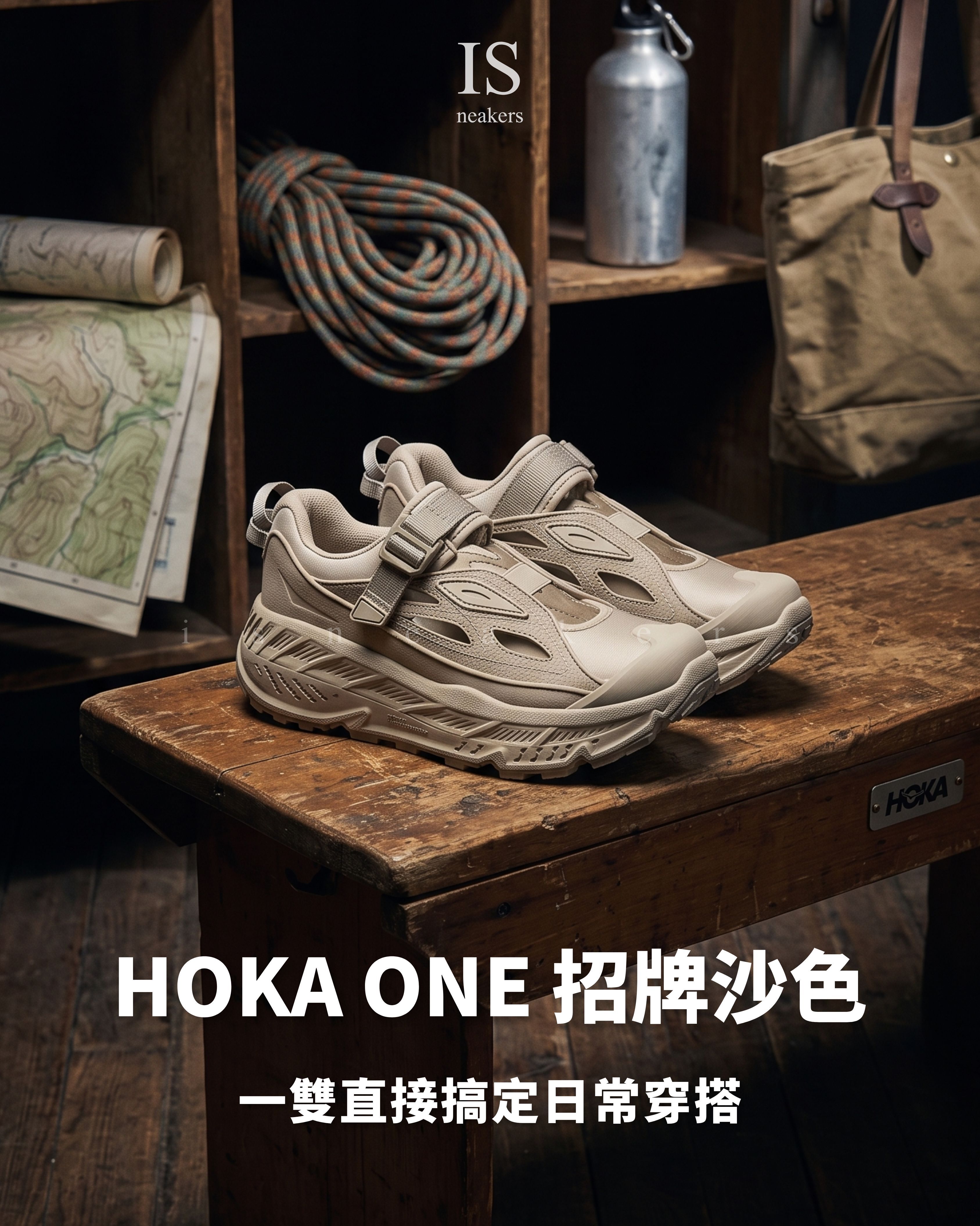 iSNEAKERS｜HOKA  One One Stinson Breeze 涼鞋 厚底 沙色 1174450-atpr