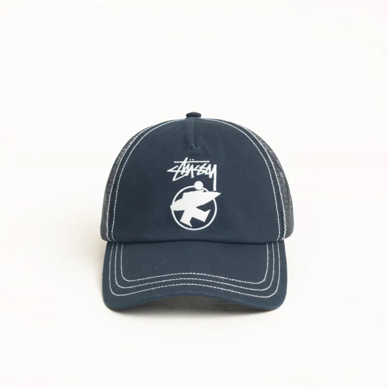 現貨 Stussy Surfman Trucker 衝浪 小人 網帽 帽子