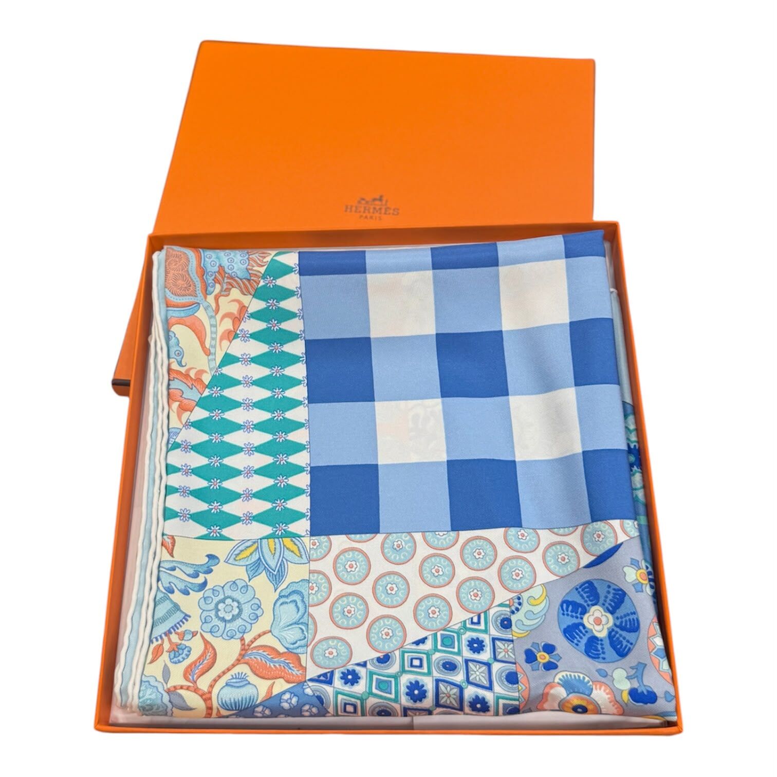 BRAND NEW HERMES SCARF 90x90cm 淺藍色SILK L'ART DU SARASA #愛馬仕披肩 #絲巾