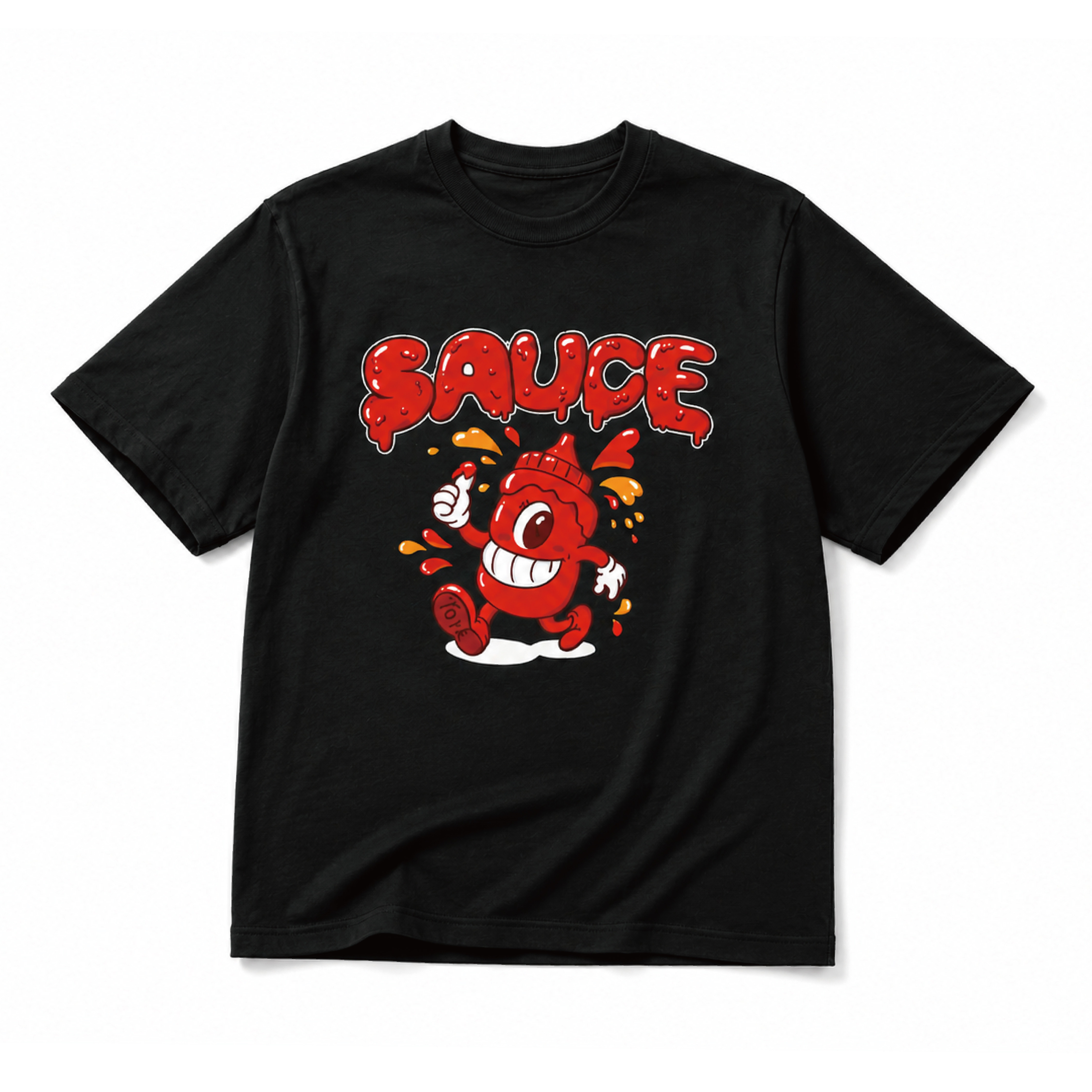SAUCE 調味醬怪獸短T｜黑black