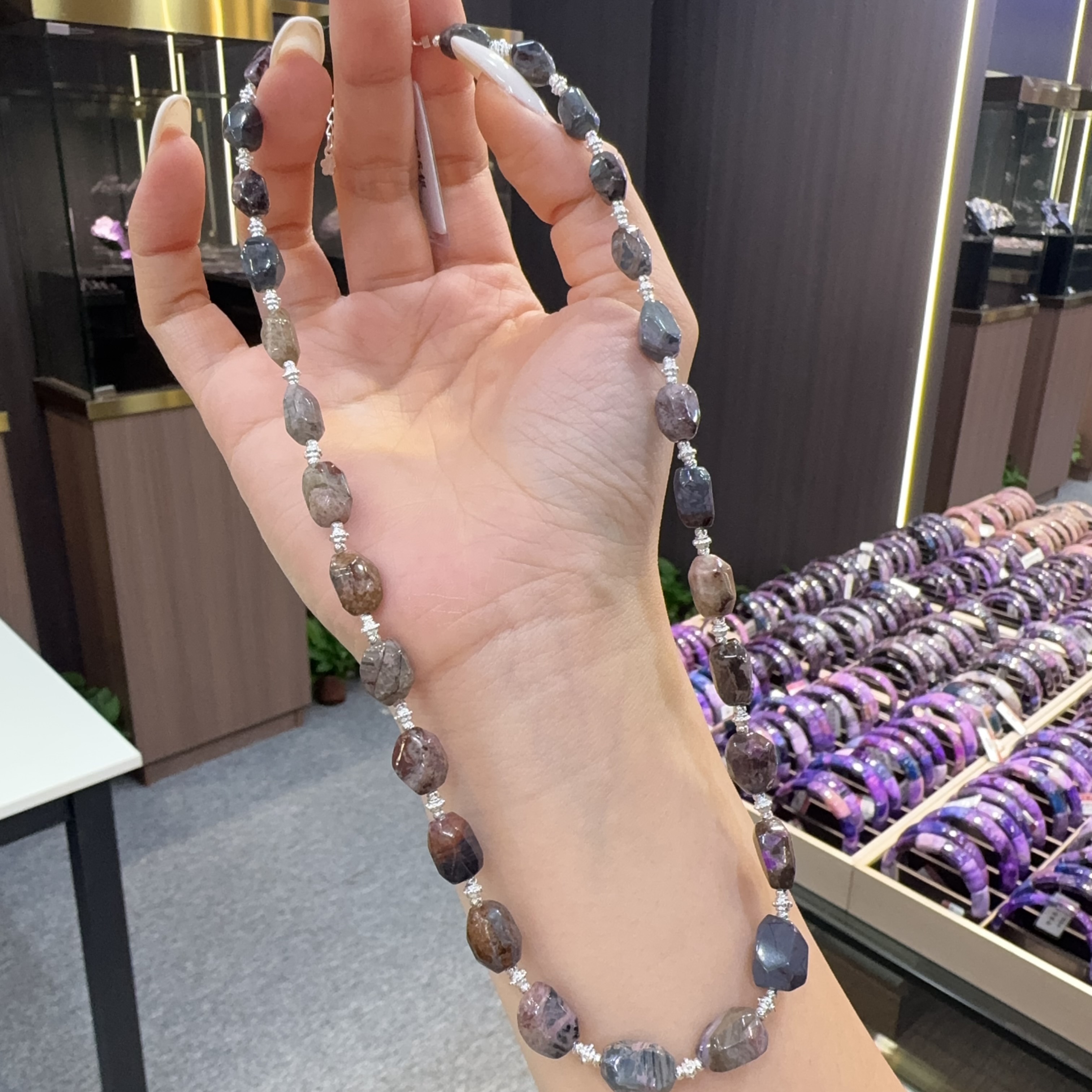 C52 - S925銀舒俱來鑽切項鏈 約5MM左右