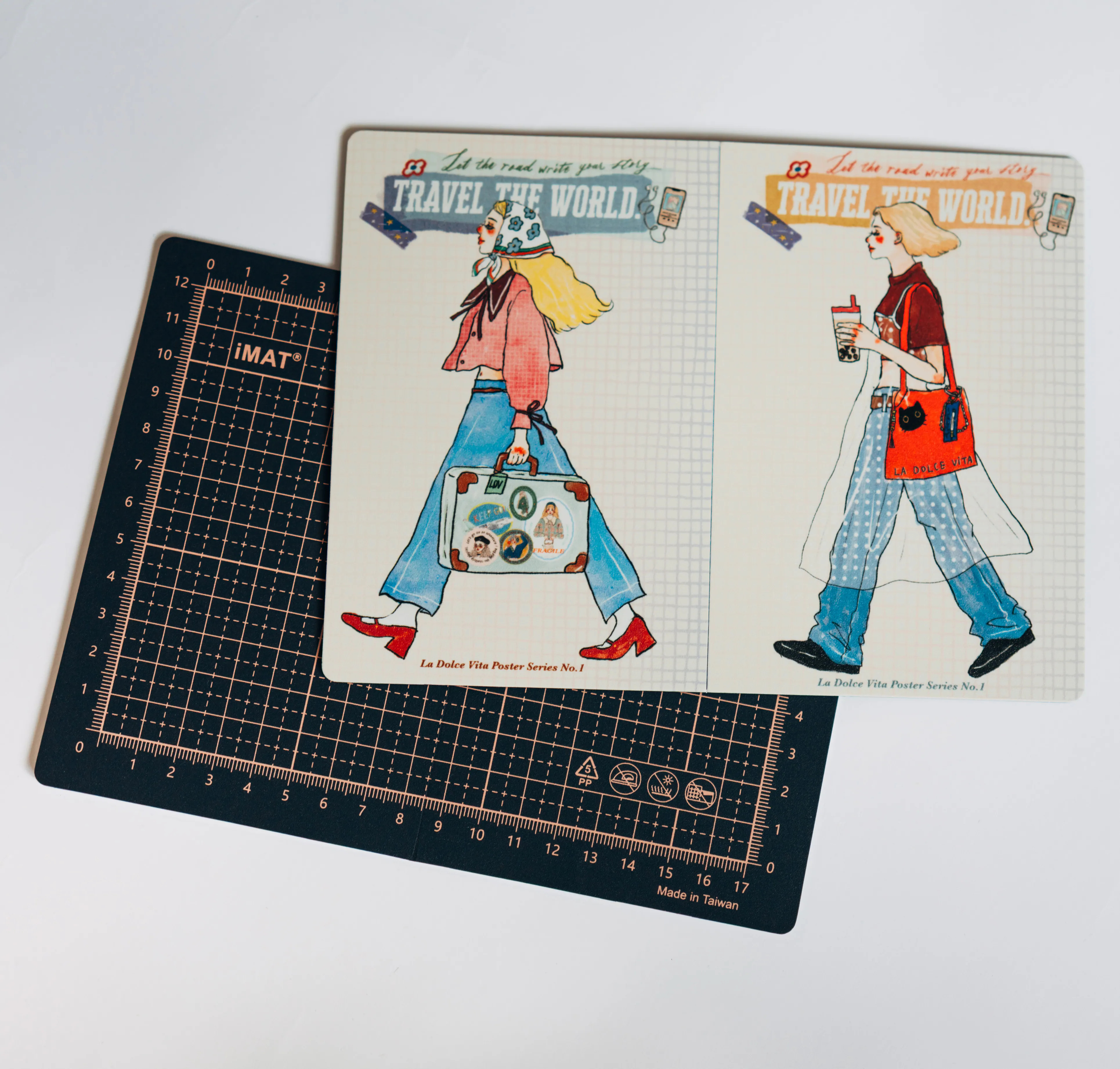 La dolce vita cutting mat a6 Travel the world