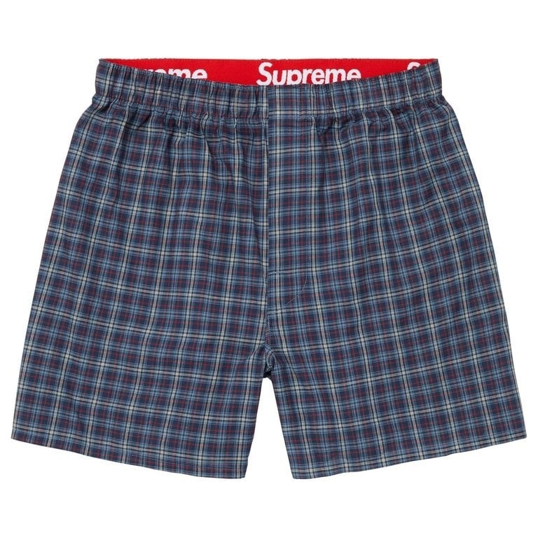 『即將到貨』2026AW Supreme Hanes Plaid Boxers (4 Pack) 一包四色 格紋 反摺 LOGO
