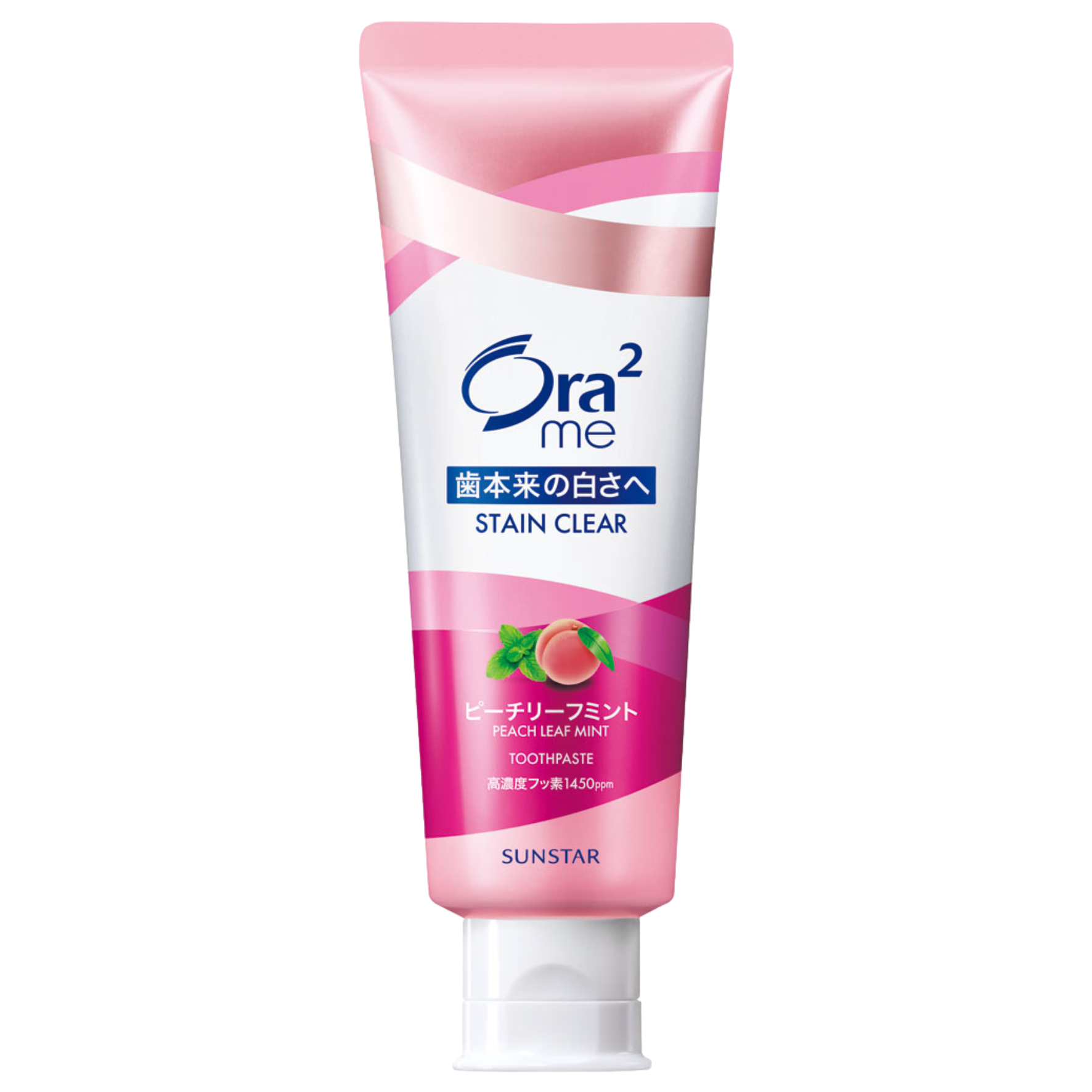 Ora2me 去漬亮白牙膏 香桃薄荷味 130G (粉)