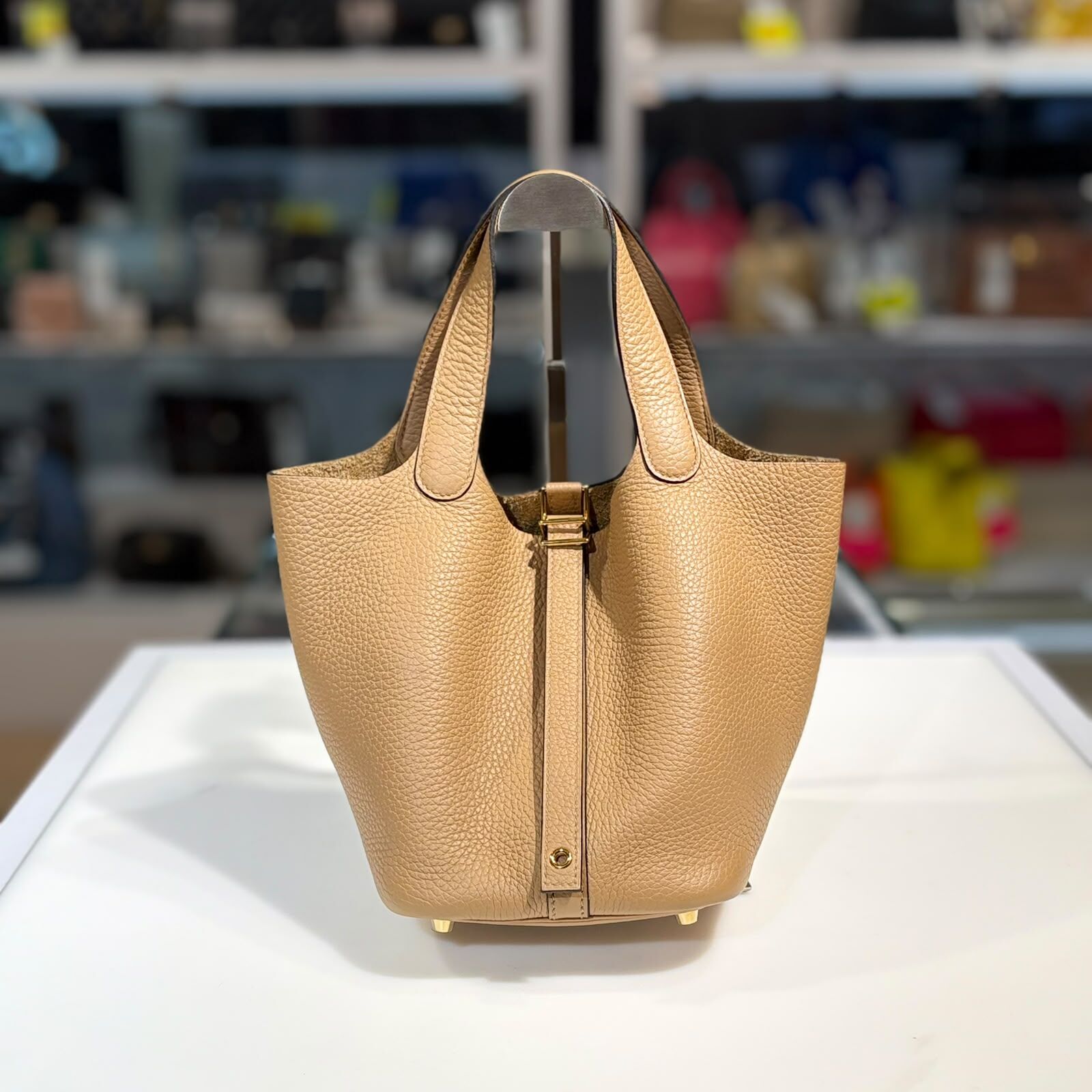 全新HERMES PICOTIN 18  OM CHAI GHW 奶茶色/金扣 TC皮 #P18 #BRAND NEW #香榭站正品
