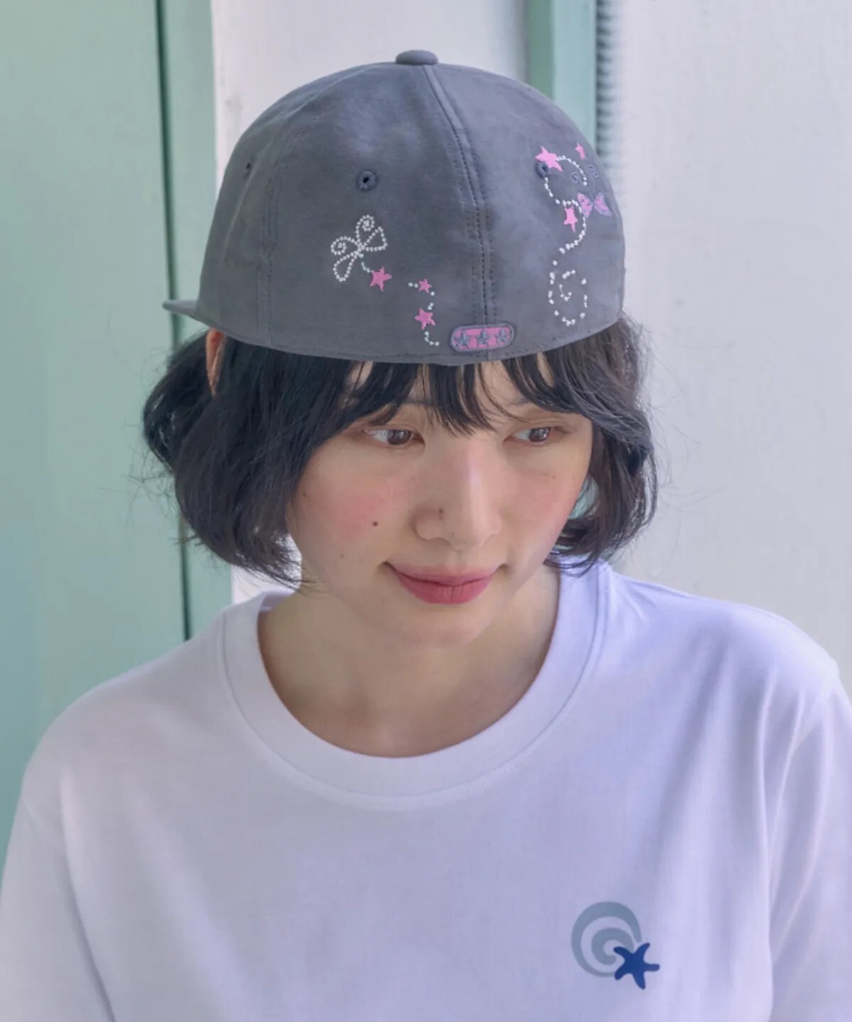【預購】韓國 Ambler 復古 蝴蝶圖案 刺繡 露營 棒球帽 2色