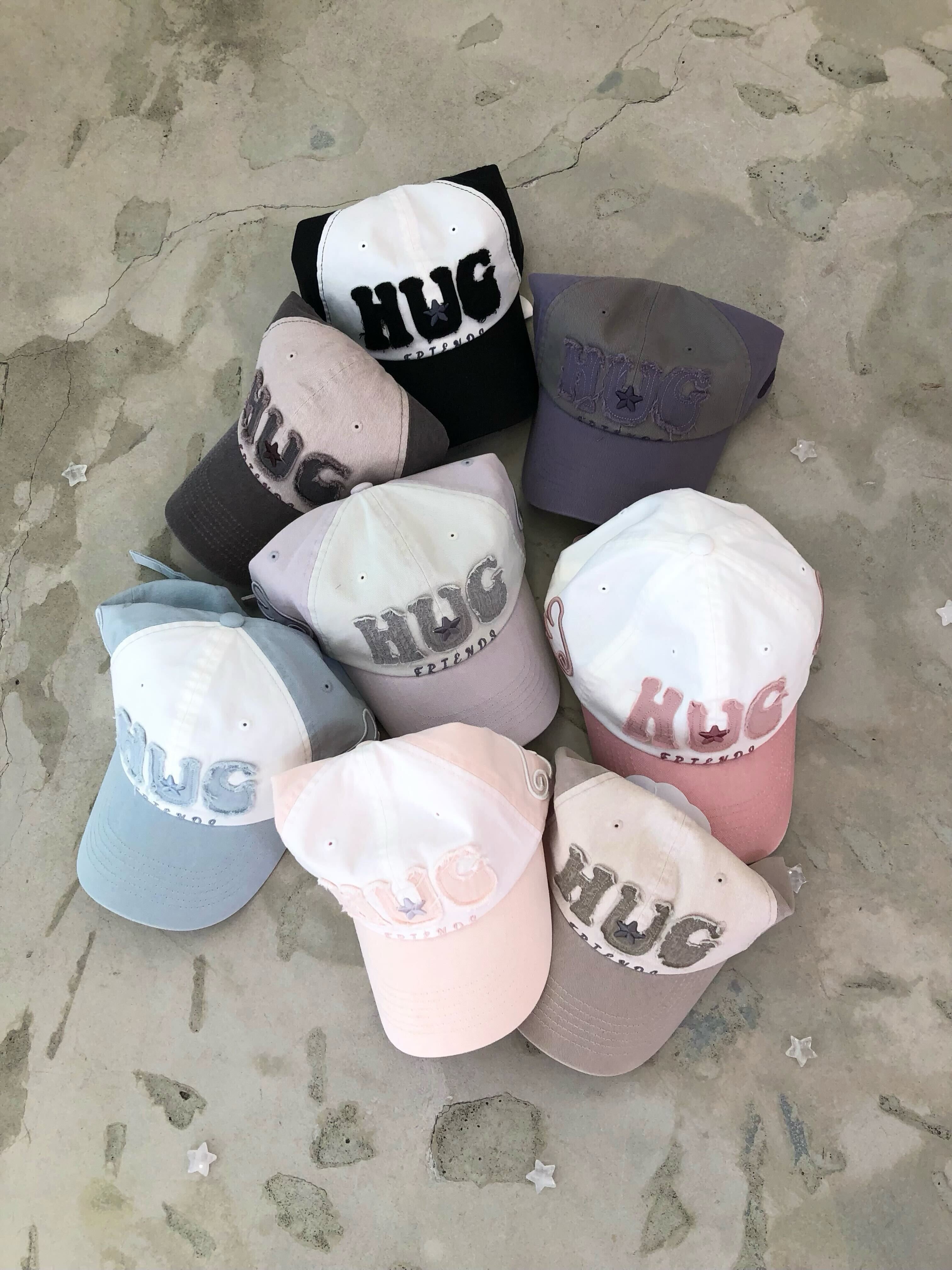 【預購】韓國代購 HUG YOUR SKIN 安俞真同款 刺繡logo 可調式 天使老帽