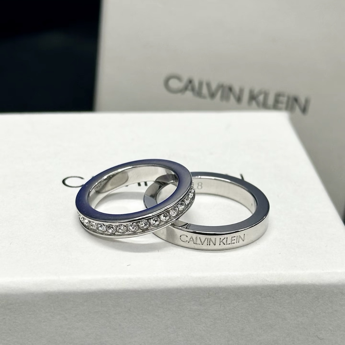 <對戒下單處> 💍CALVIN KLEIN  CK 滿天星 素面 刻字 對戒 戒指