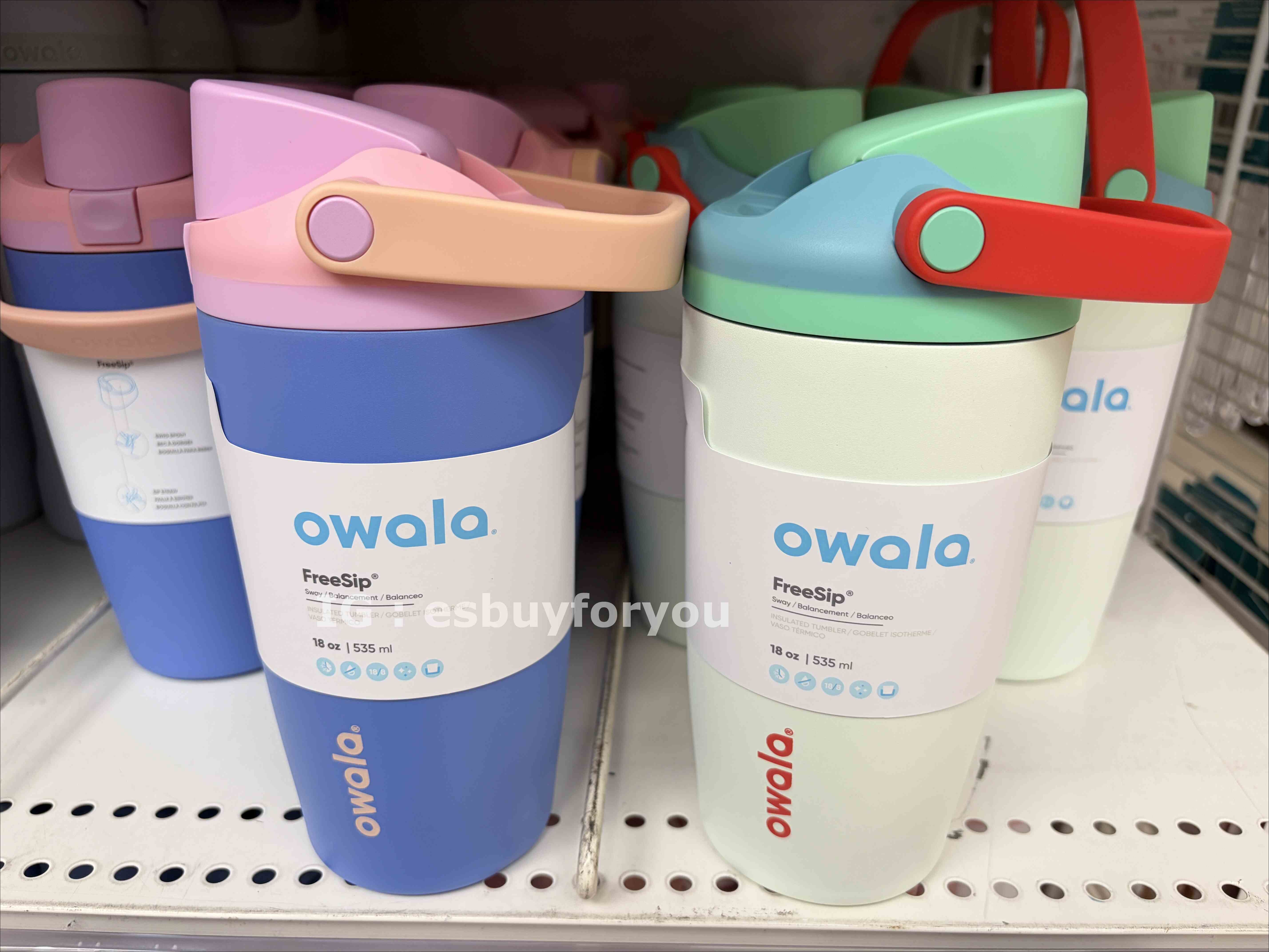 Owala(18oz 535ml) 手提款 不鏽鋼 FreeSip 水壺 (內有吸管) (多色)