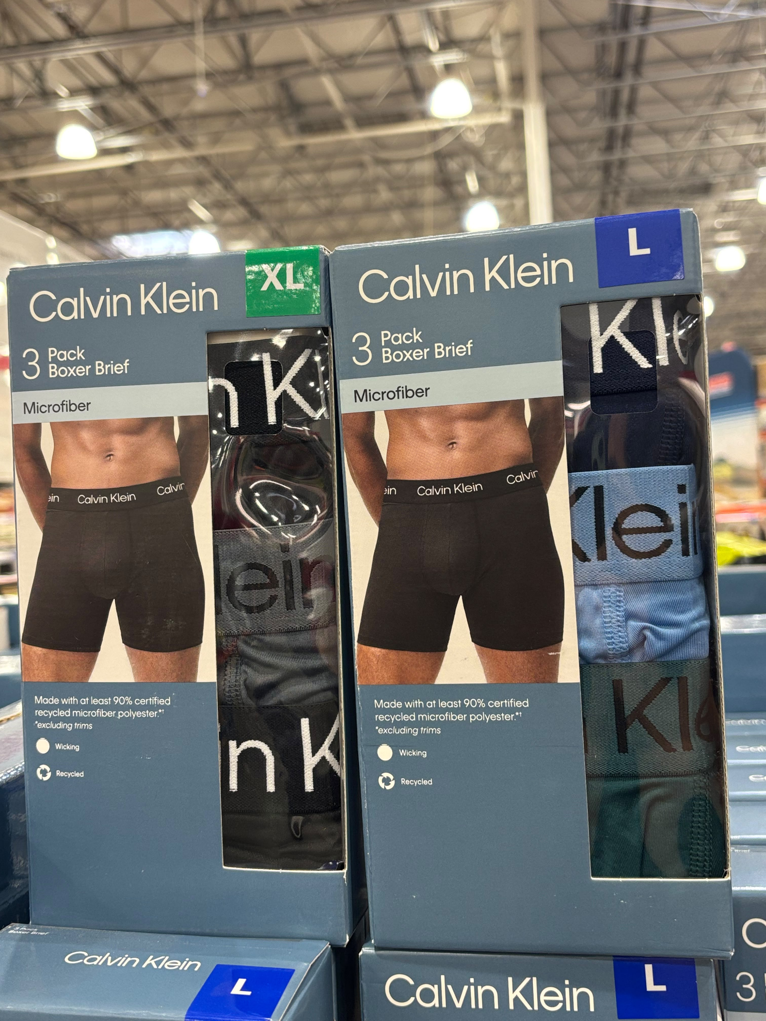DS102 Calvin Klein 男士超細纖維四角內褲3件 (顏色隨機)