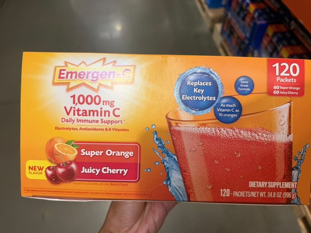 DS117 Emergen-C 1000毫克維他命C發泡飲120包 exp:2027.06