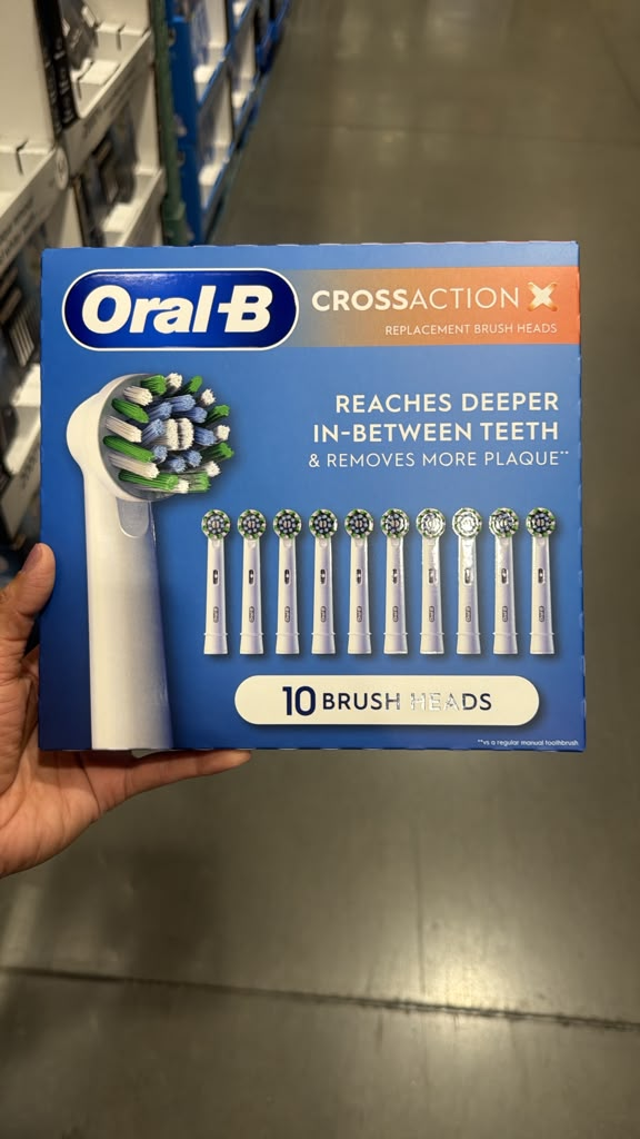 DS122 Oral-B CrossAction X 多角度清潔電動牙刷替換刷頭10個