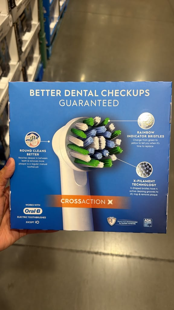 DS122 Oral-B CrossAction X 多角度清潔電動牙刷替換刷頭10個