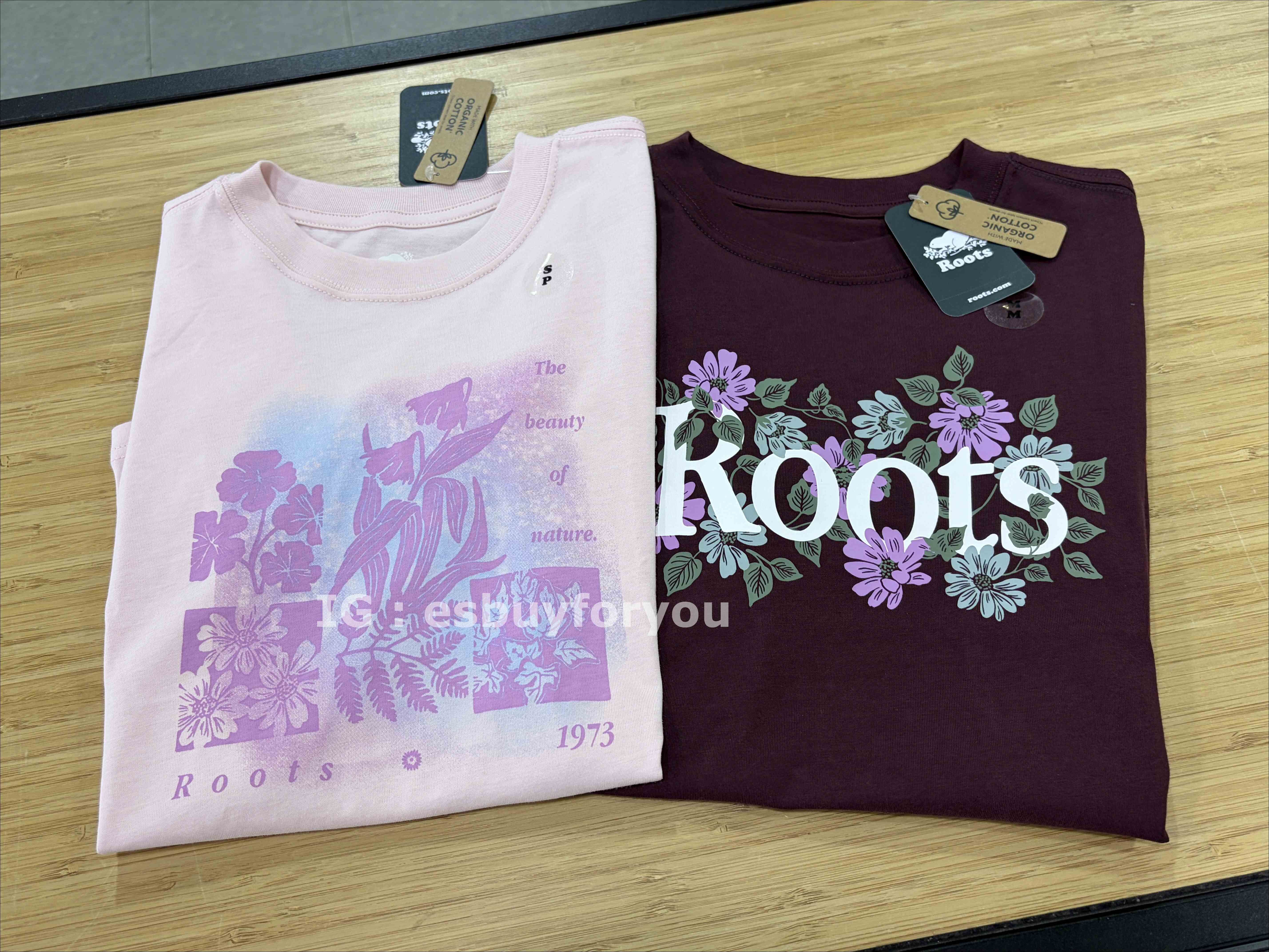 ROOTS 女童 花卉系列 圖案 短TEE (2色)