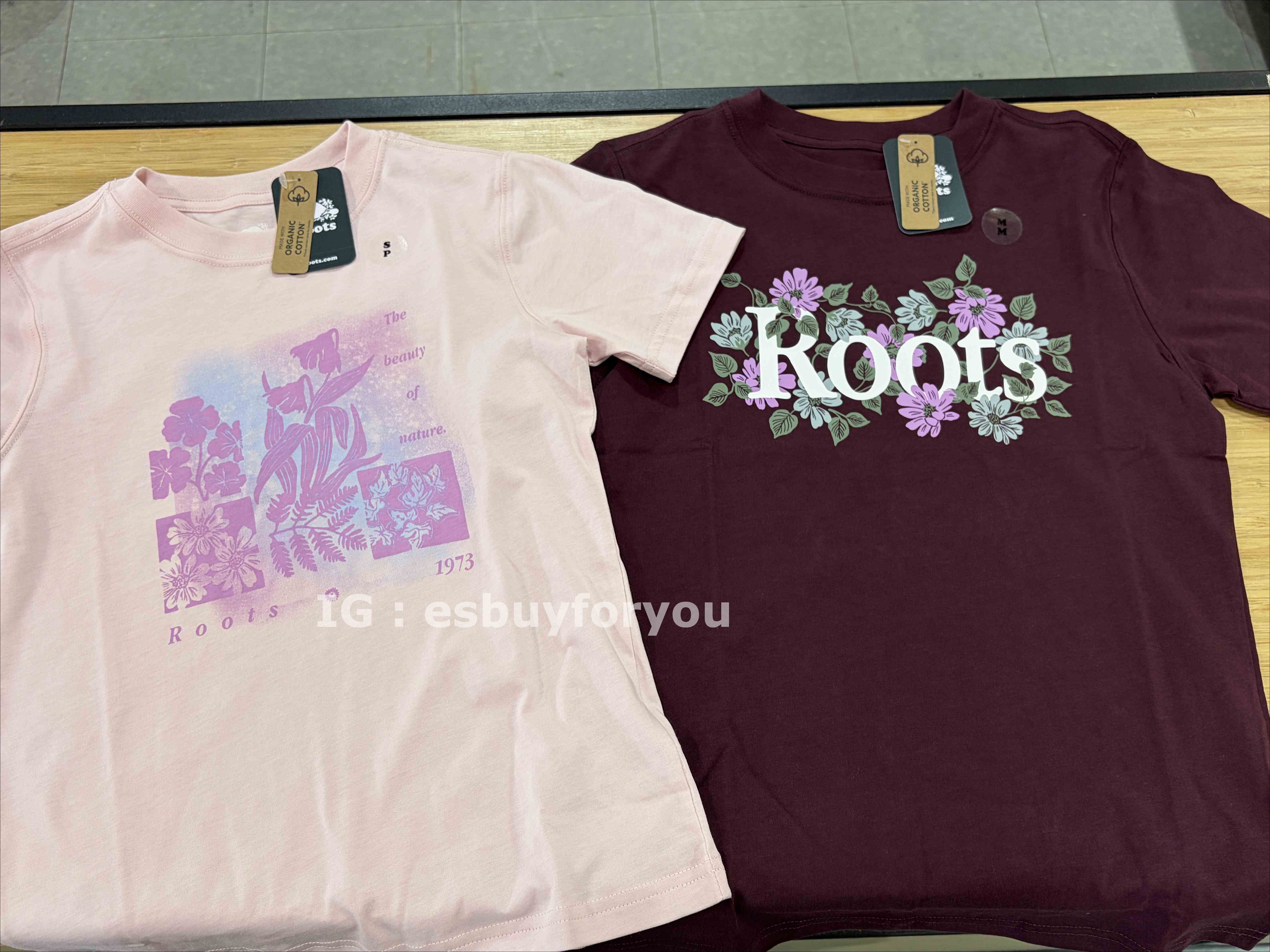 ROOTS 女童 花卉系列 圖案 短TEE (2色)