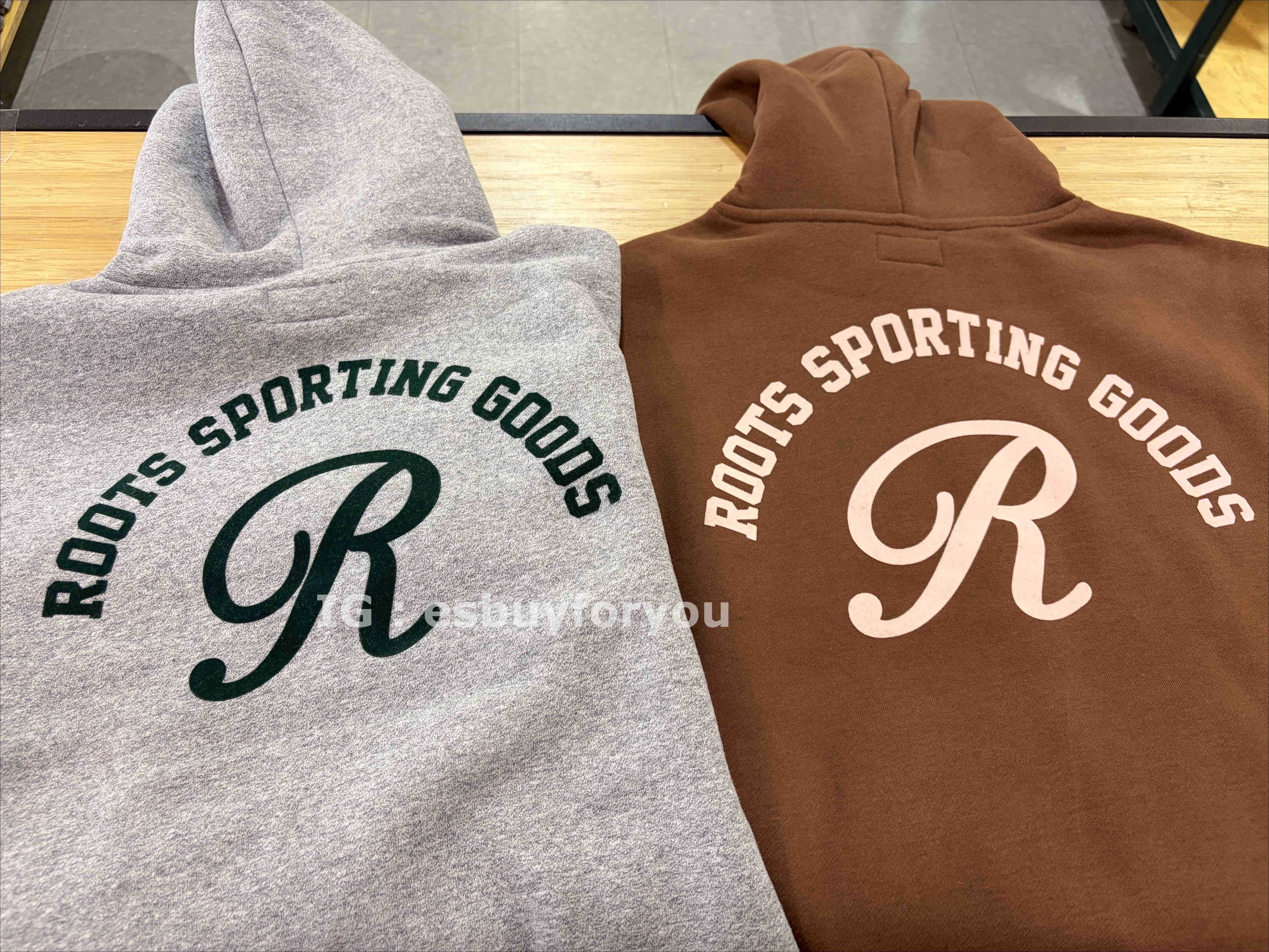 ROOTS 大童 刺繡徽章 正反圖 小海狸 厚棉刷毛 帽TEE (2色)