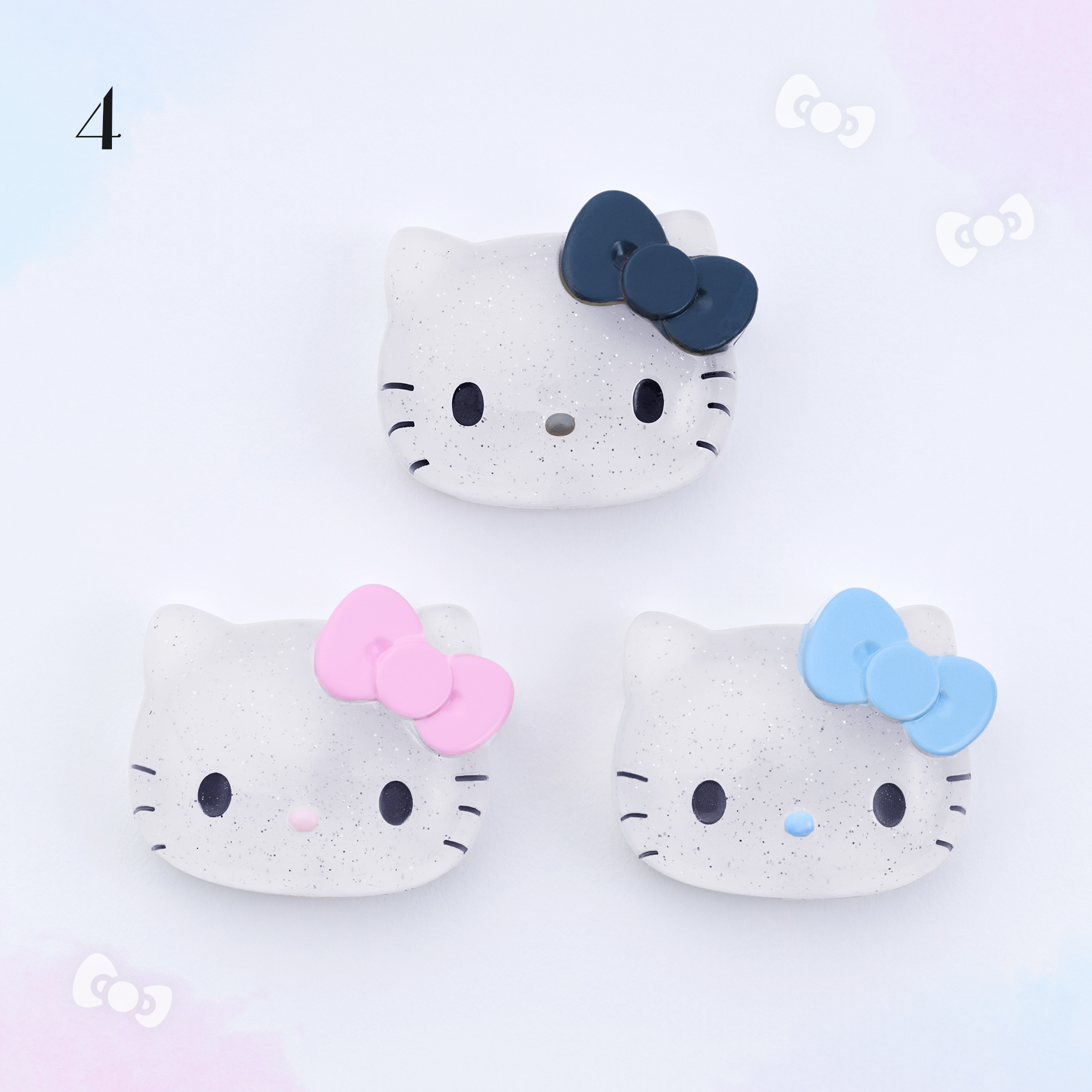 日本 Sanrio I Love Hello Kitty 文具系列 頭形磁貼3件套裝