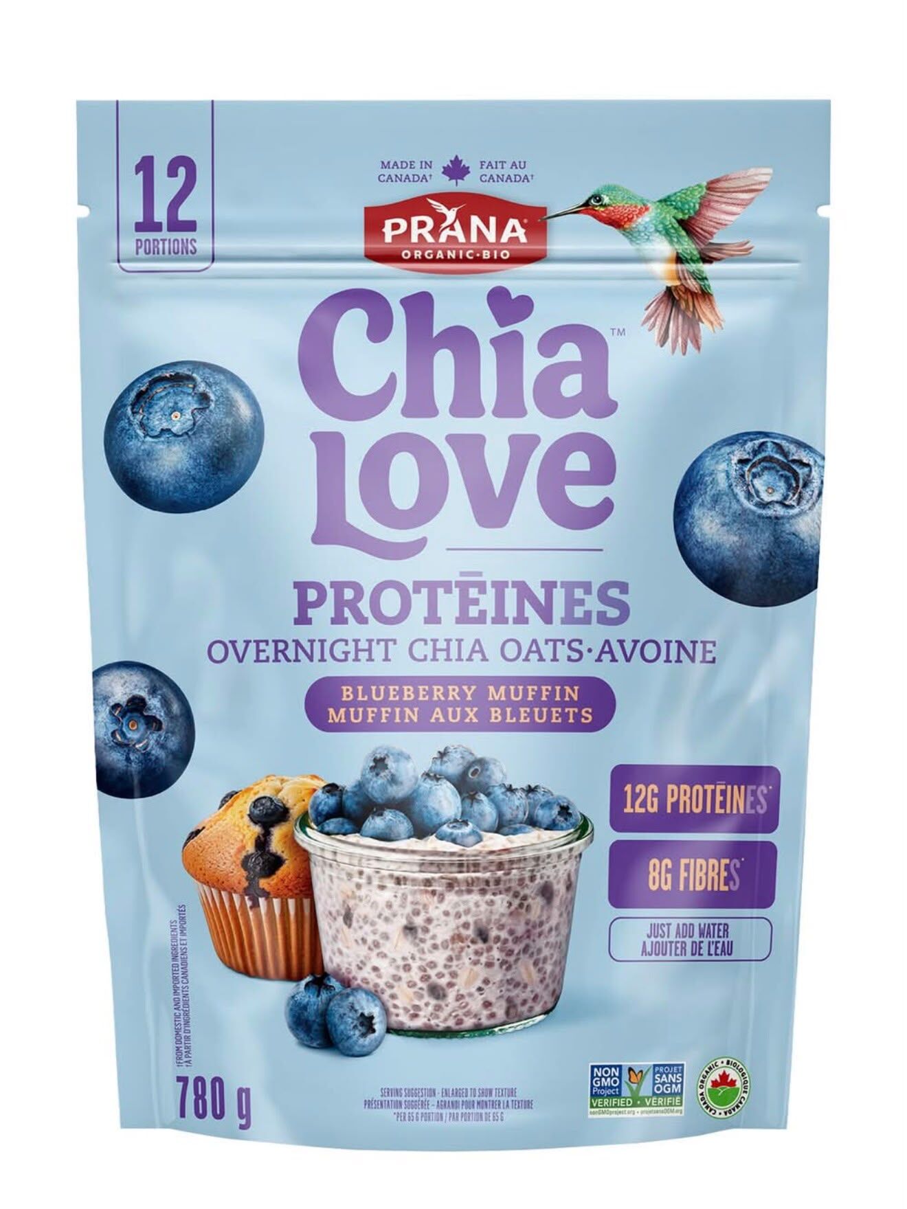 Prana 有機藍莓燕麥隔夜早餐 780g CC177